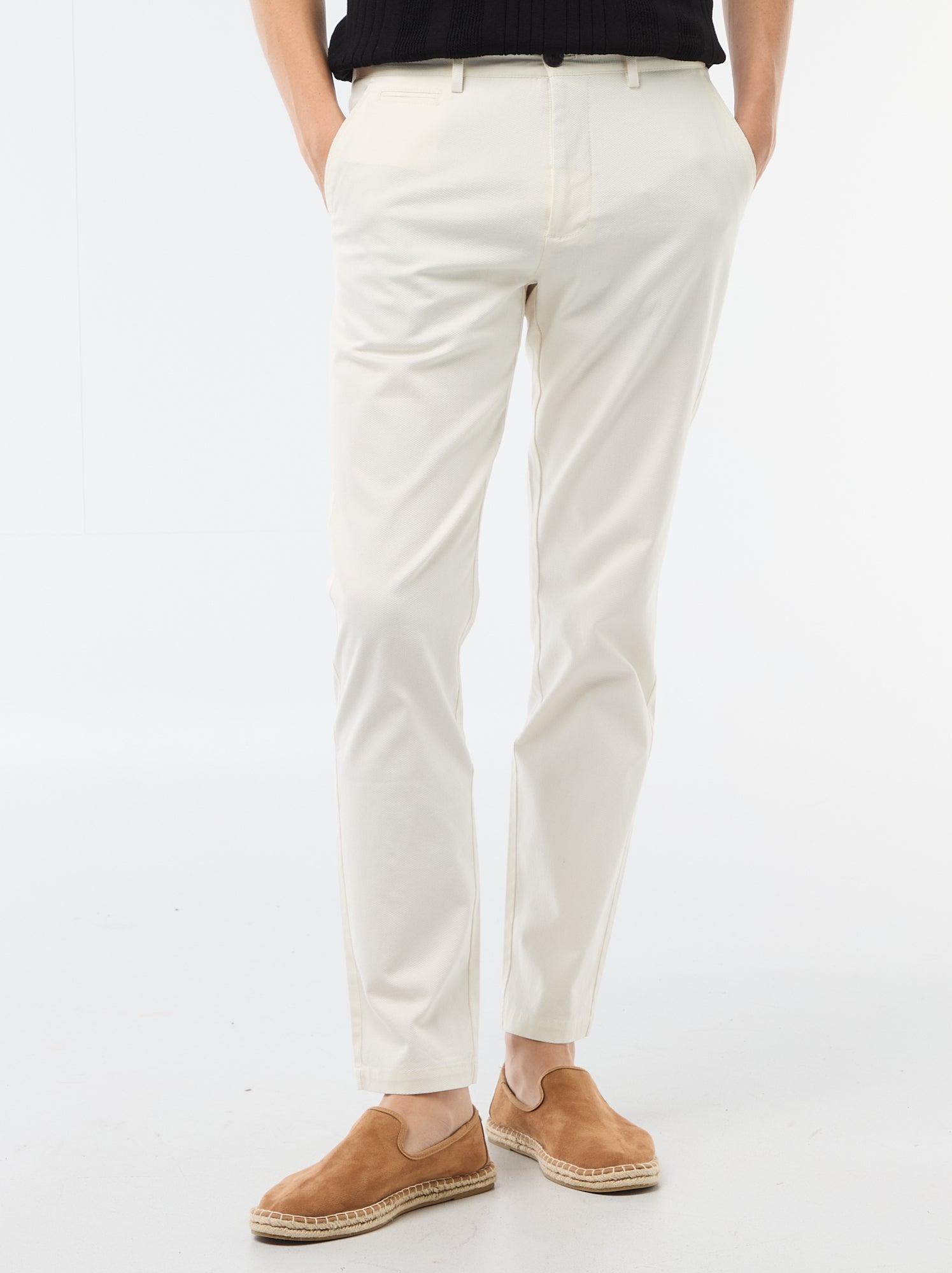 Pantalon chino en twill - Blanc