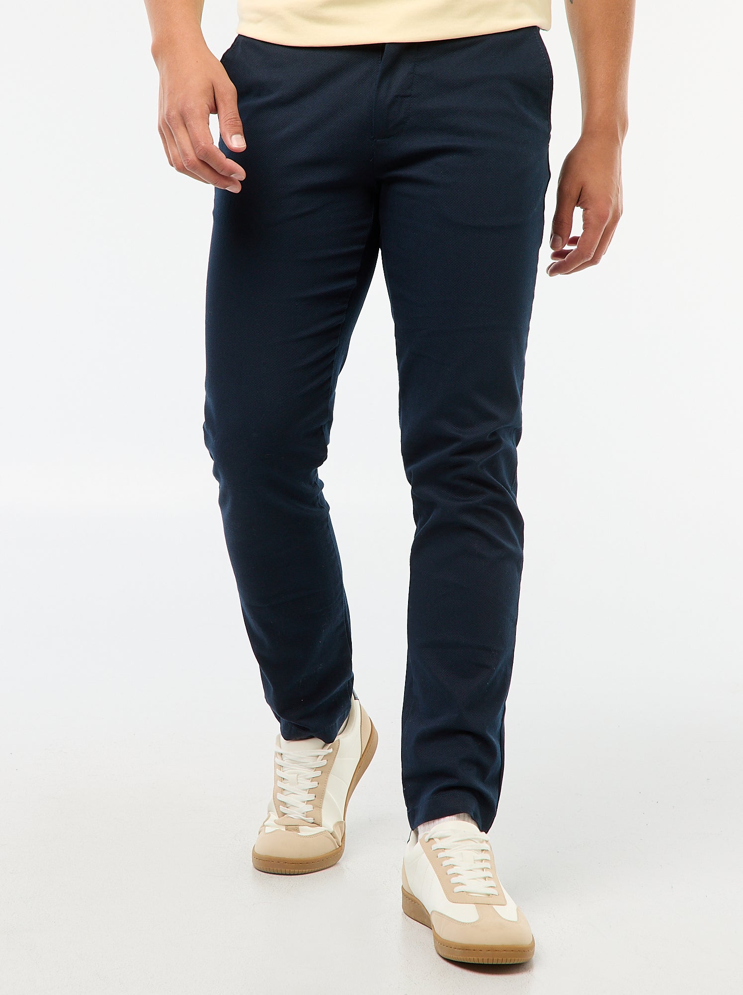 Pantalon chino en twill - Bleu (DTB59_1)