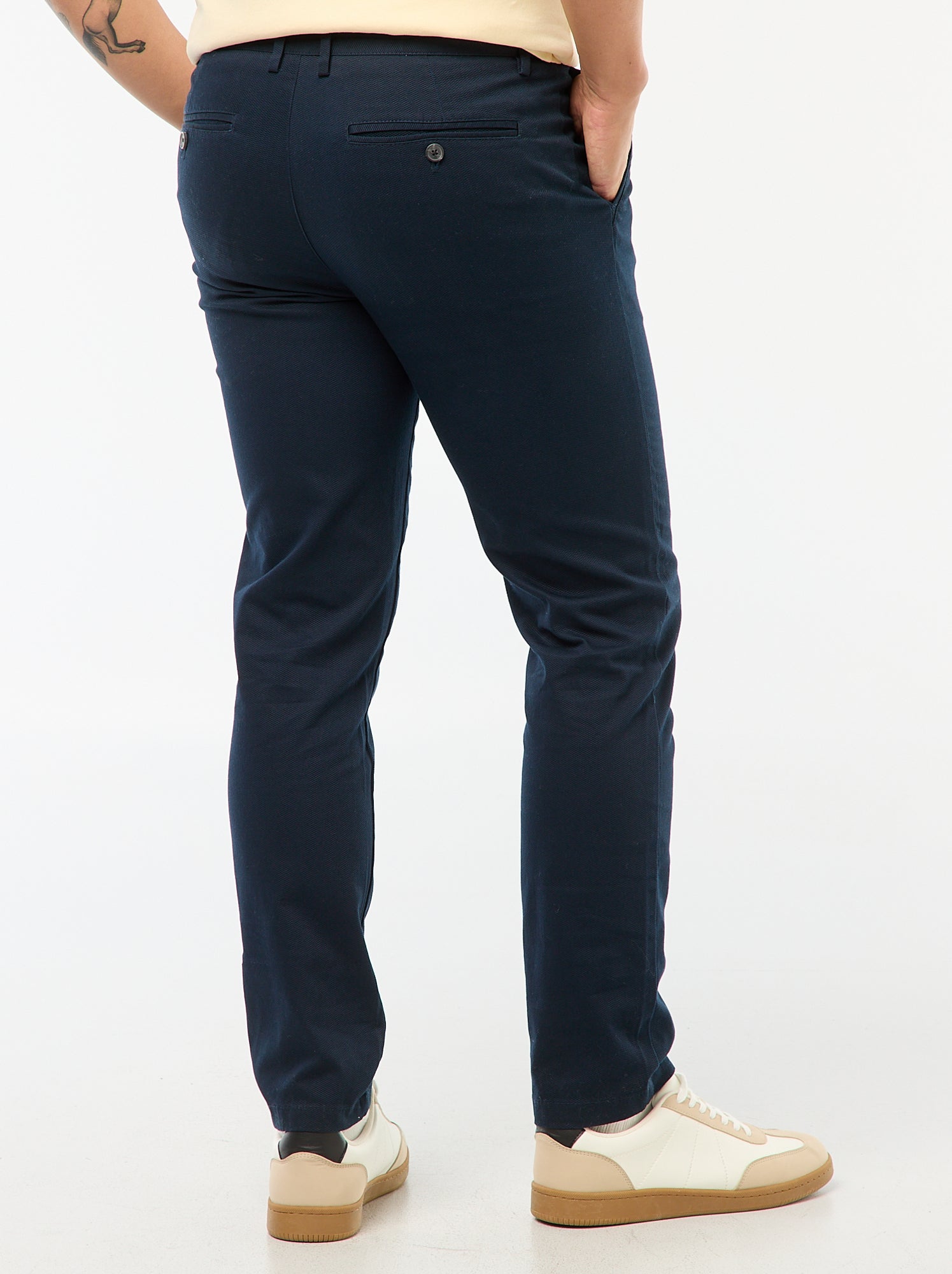 Pantalon chino en twill - Bleu (DTB59_1)
