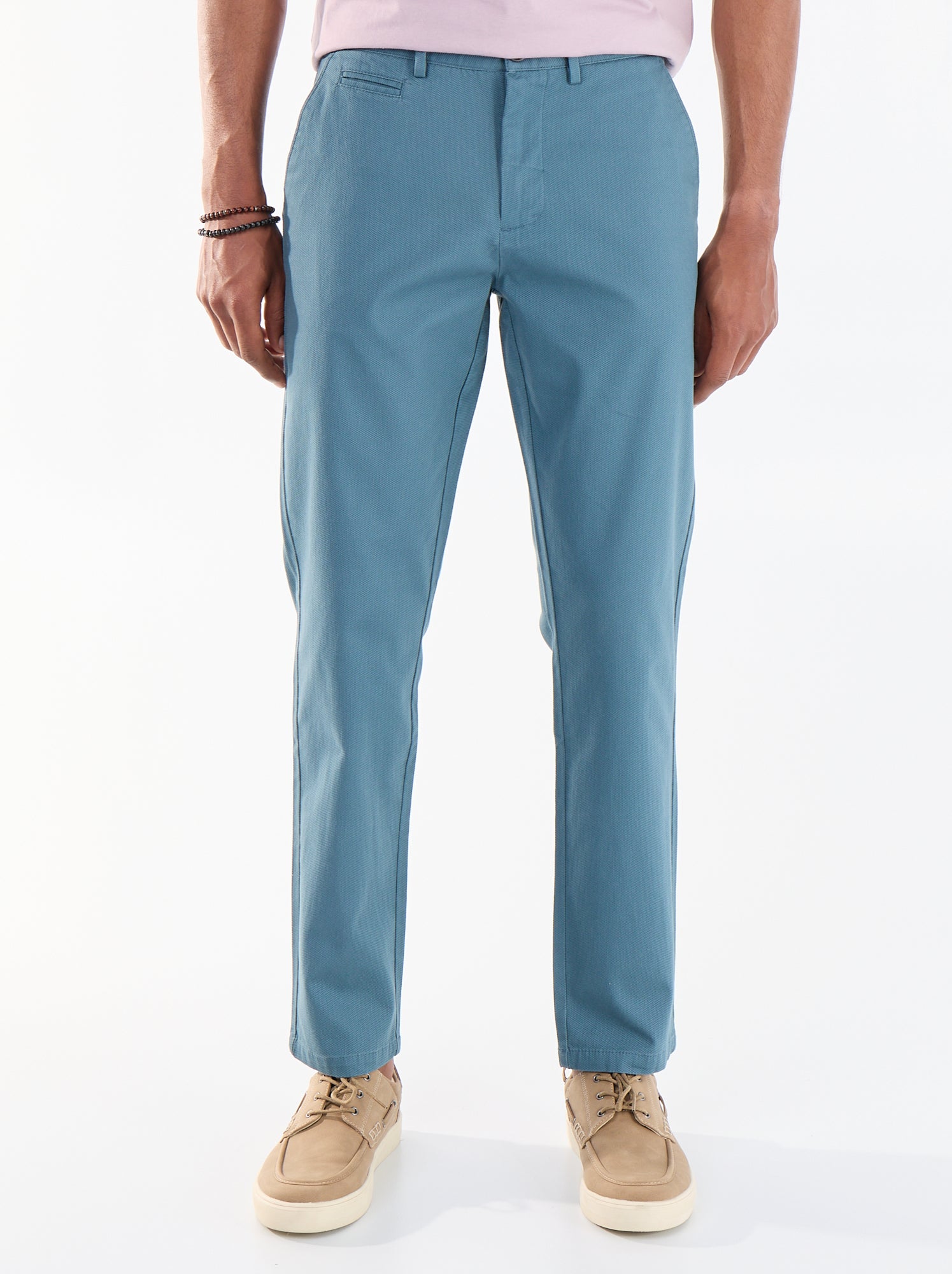 Pantalon chino en twill - Bleu (DTB59_10)