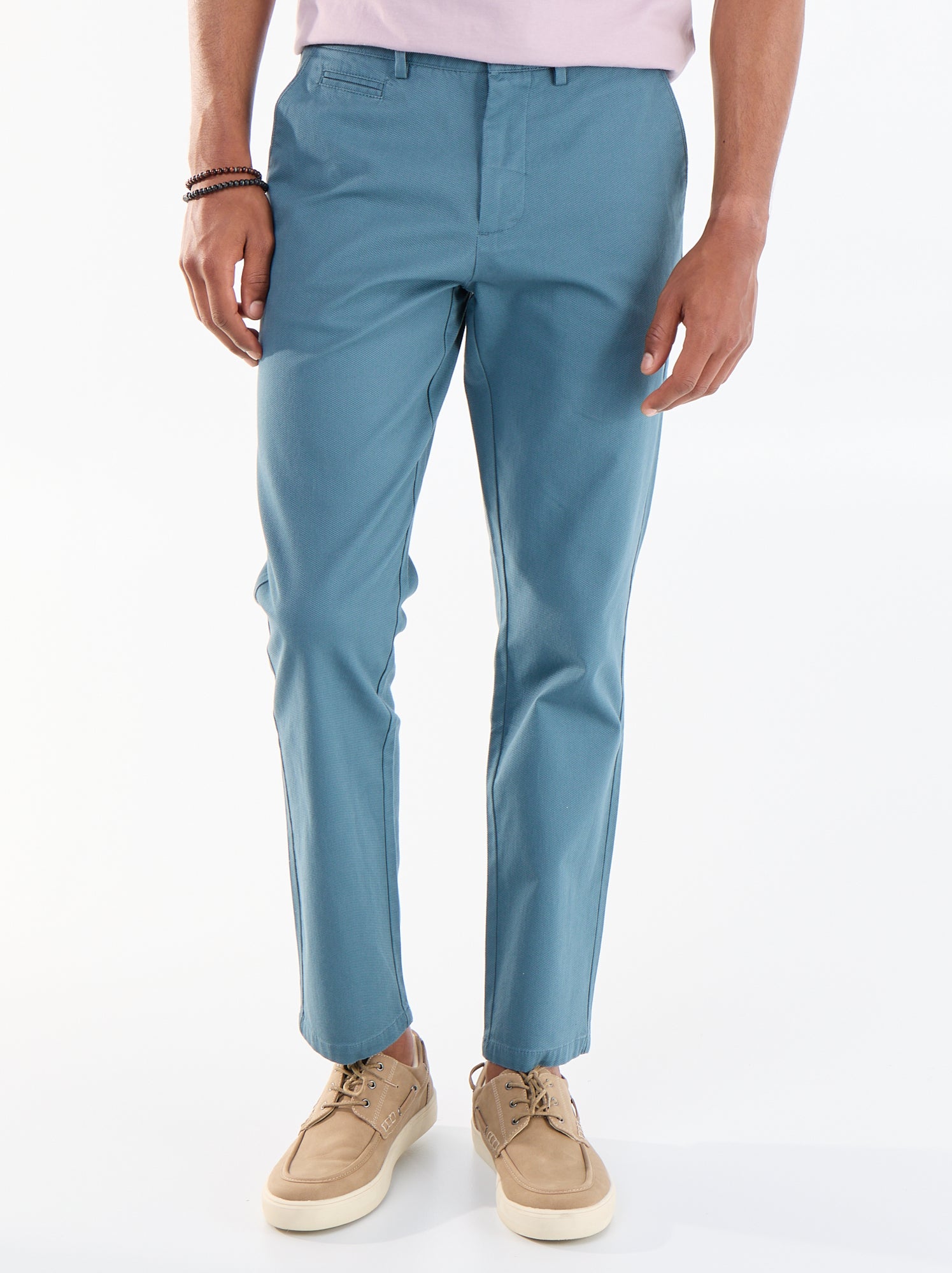 Pantalon chino en twill - Bleu (DTB59_10)