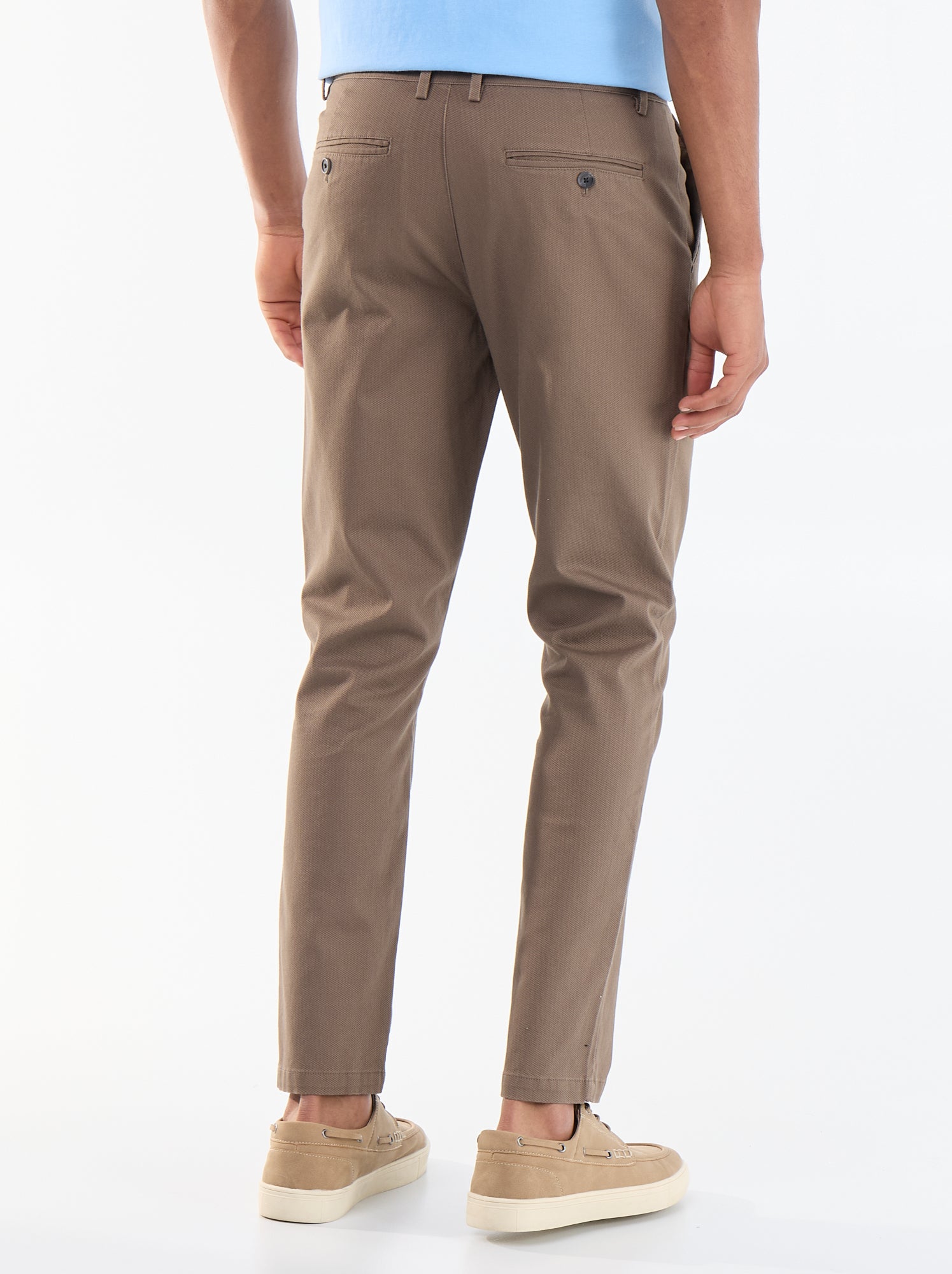 Pantalon chino en twill - Marron