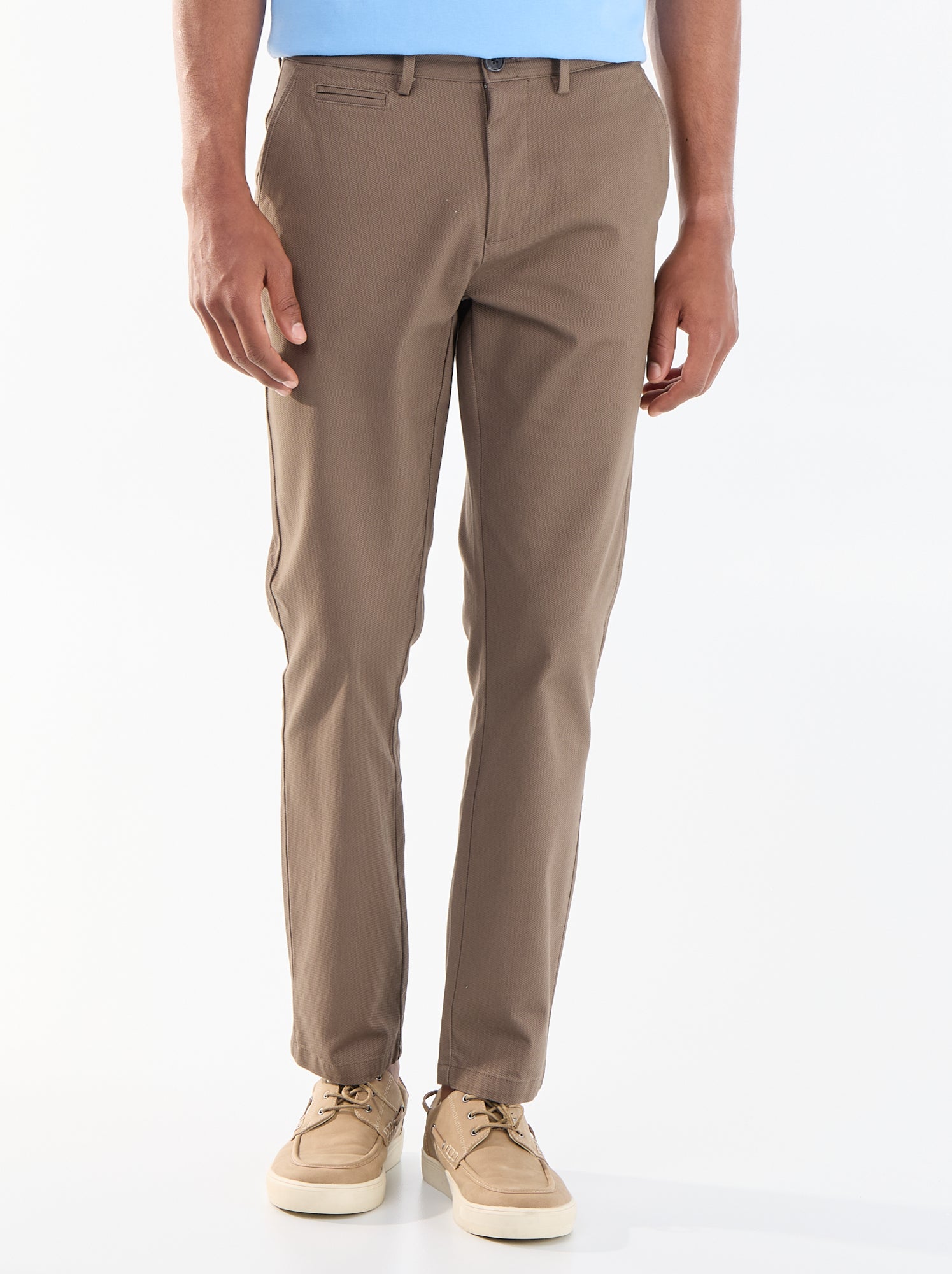 Pantalon chino en twill - Marron