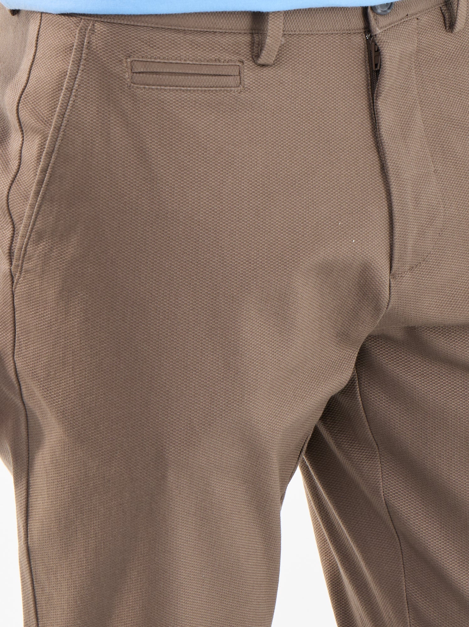 Pantalon chino en twill - Marron
