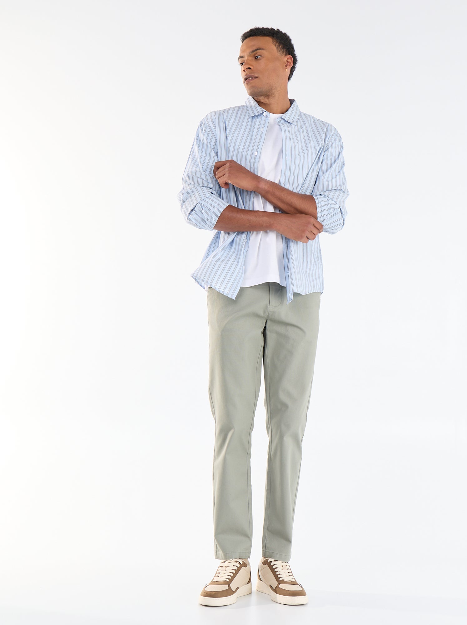 Pantalon chino en twill - Vert
