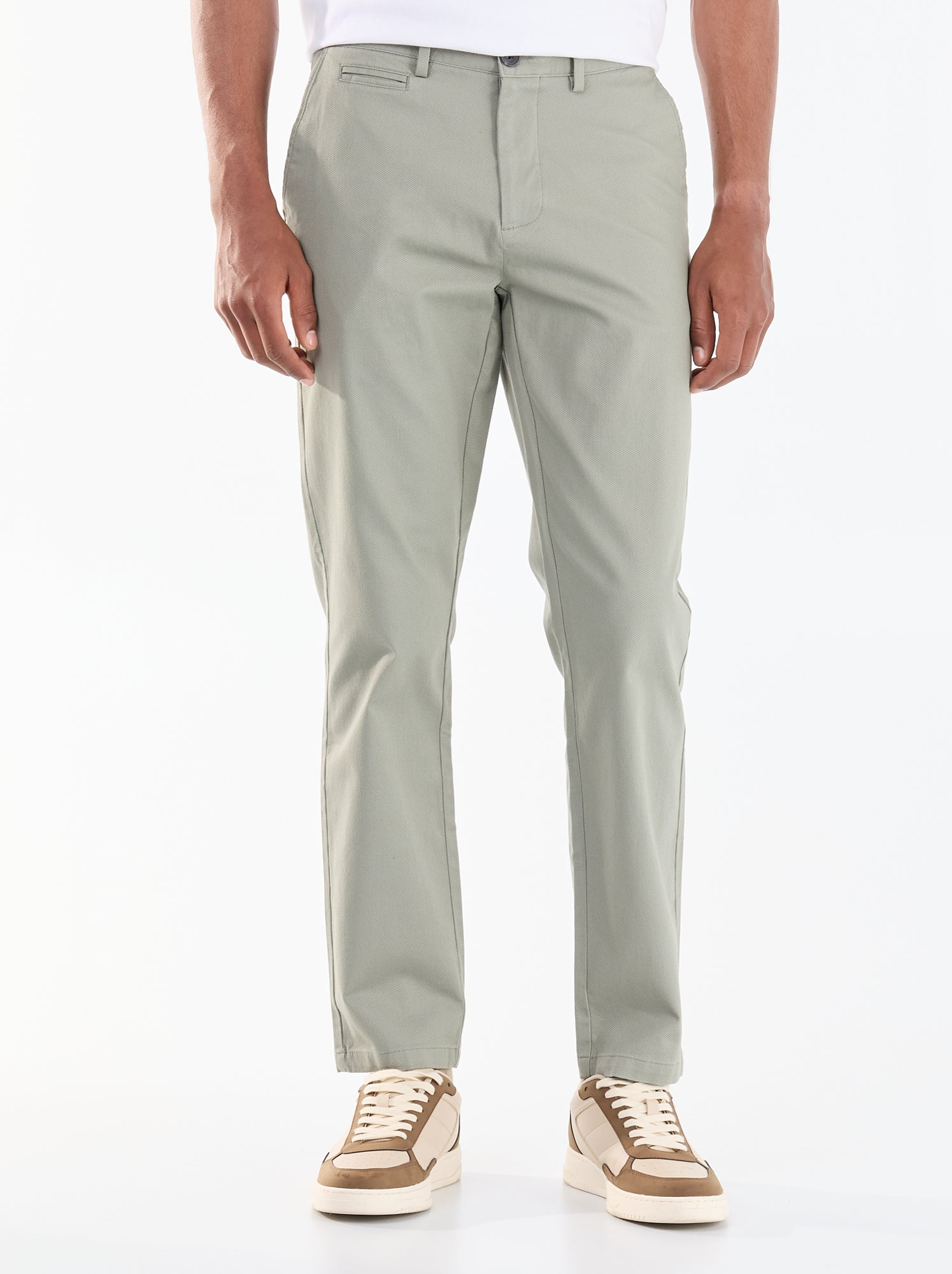 Pantalon chino en twill - Vert