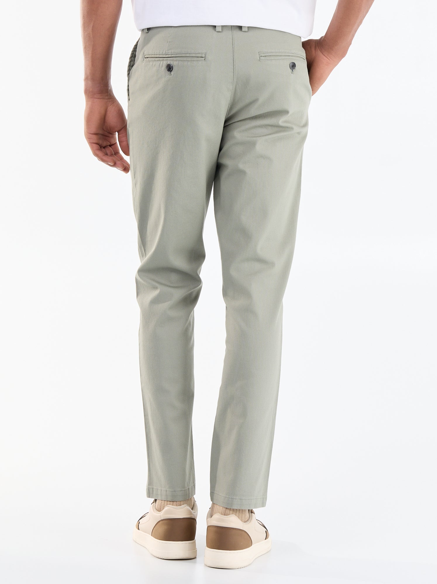 Pantalon chino en twill - Vert