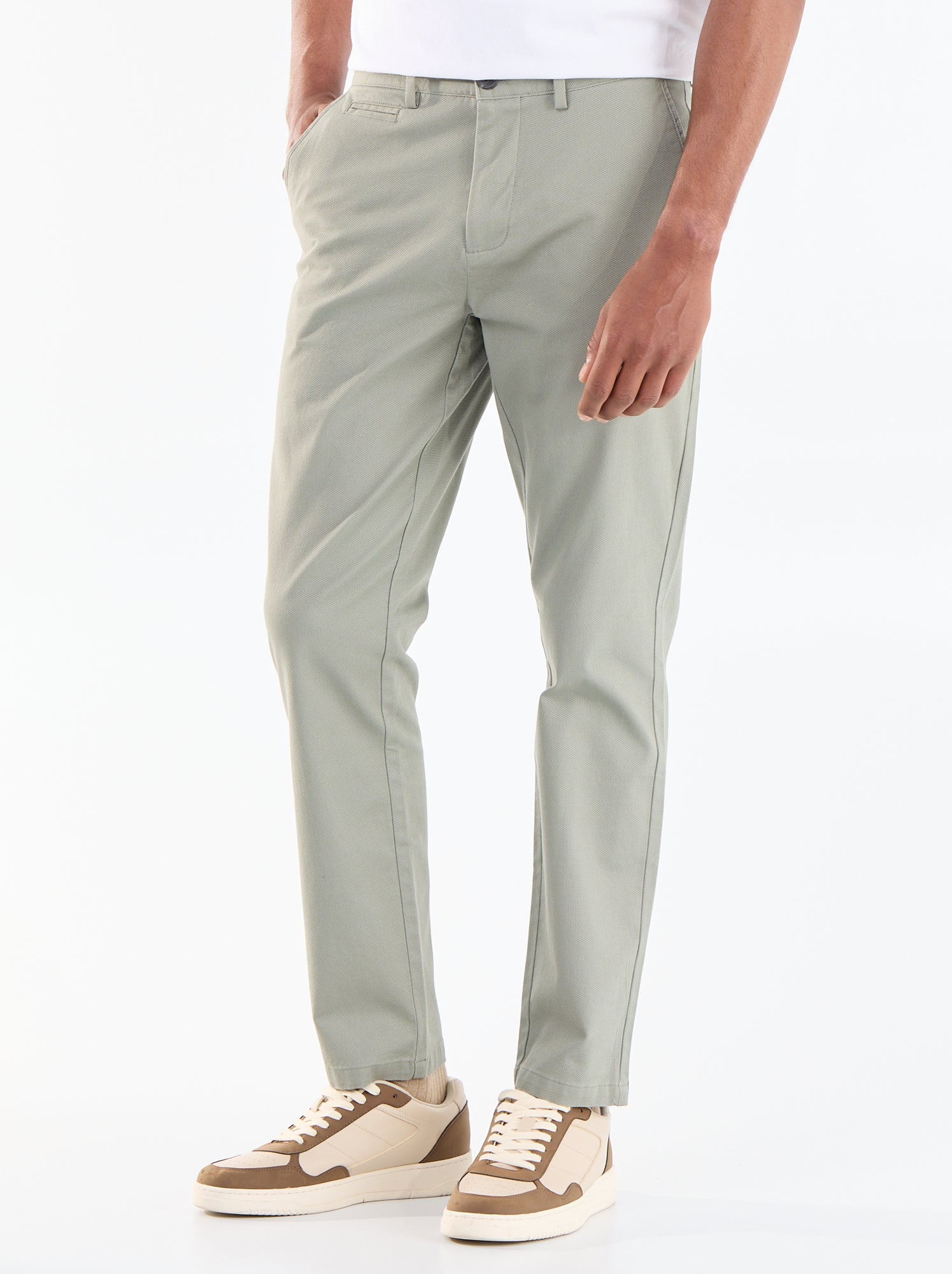 Pantalon chino en twill - Vert