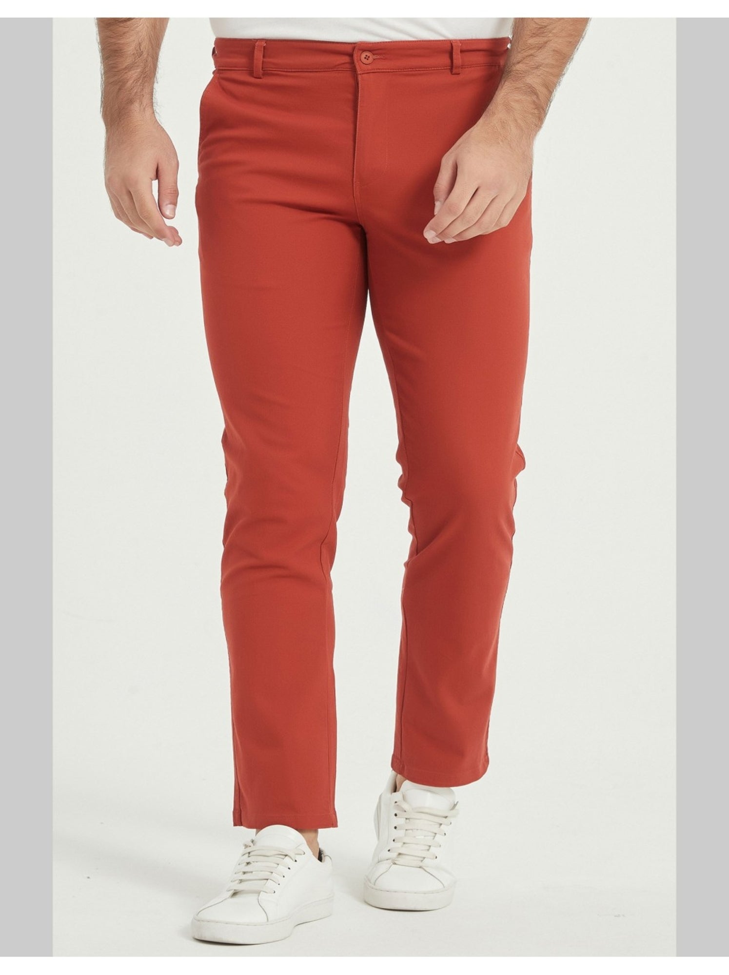 PANTALON CHINO Kebello - Rouge