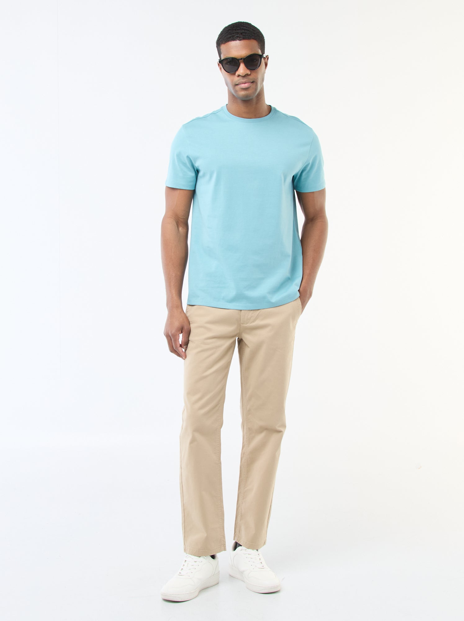 Pantalon chino regular - L30 - Beige