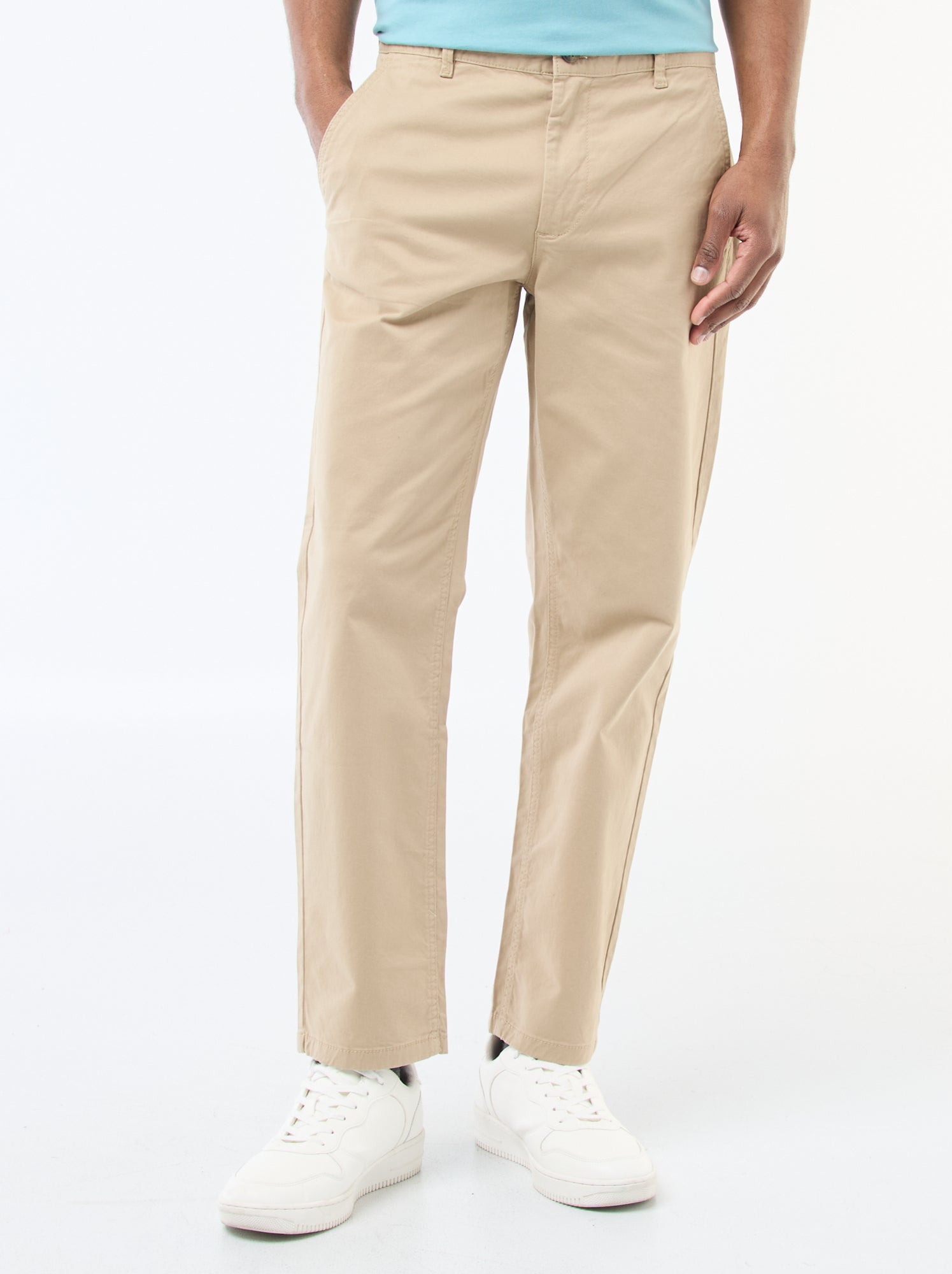Pantalon chino regular - L30 - Beige