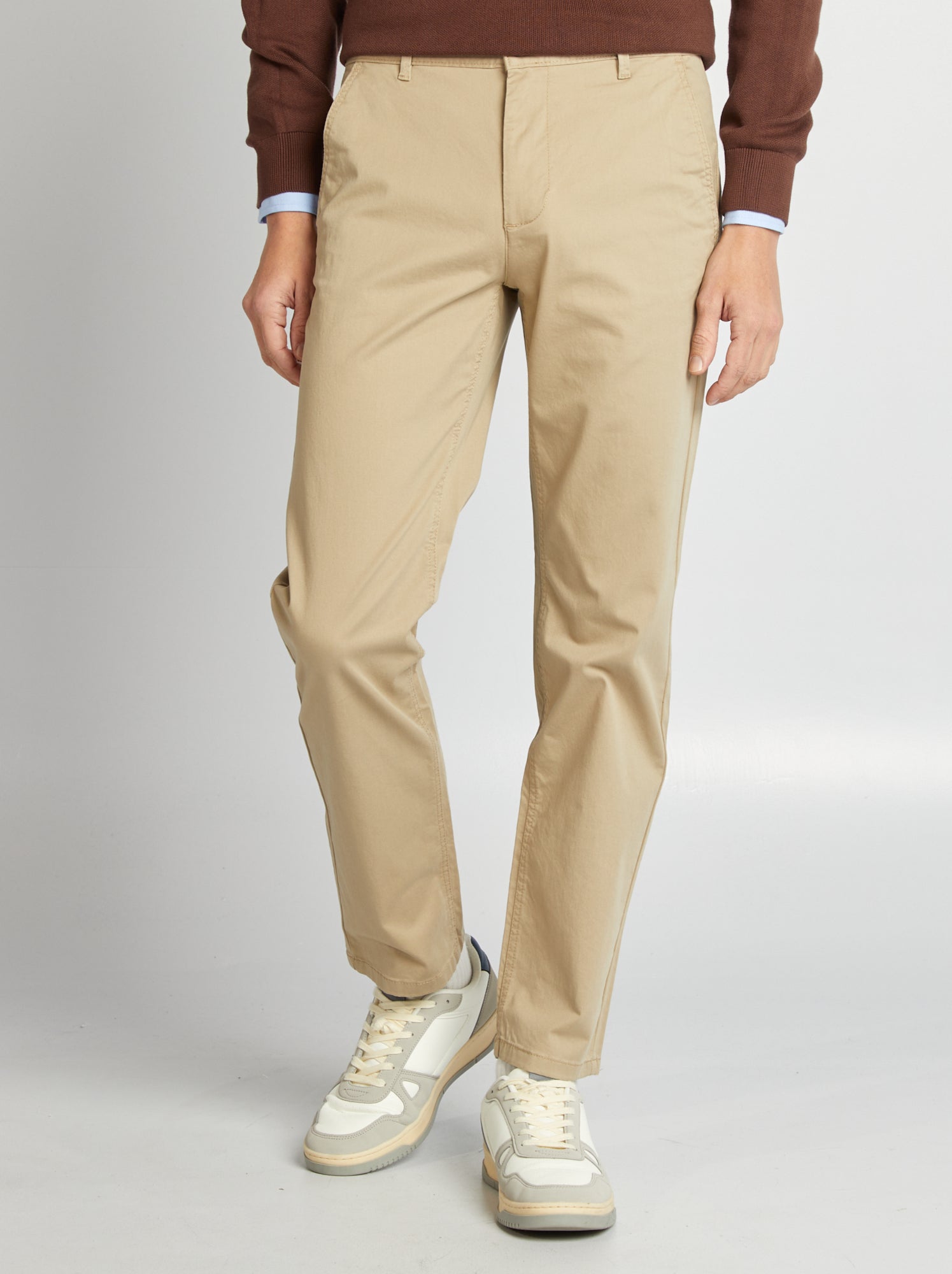 Pantalon chino regular - L32 - Beige