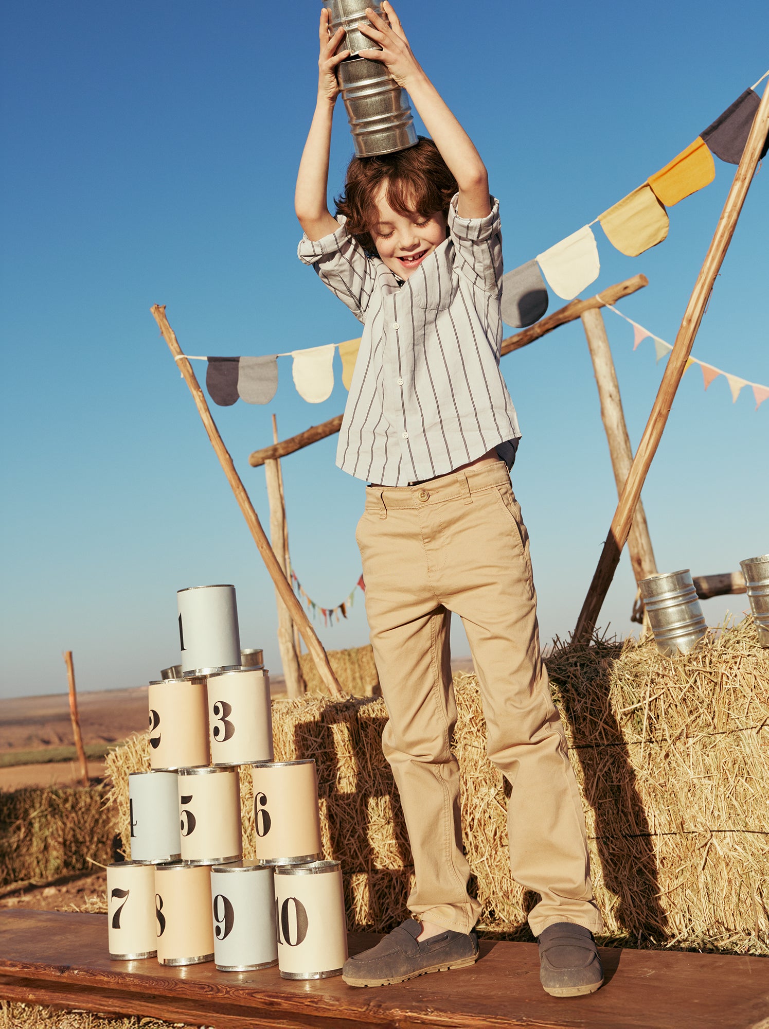 Pantalon chino slim - Beige
