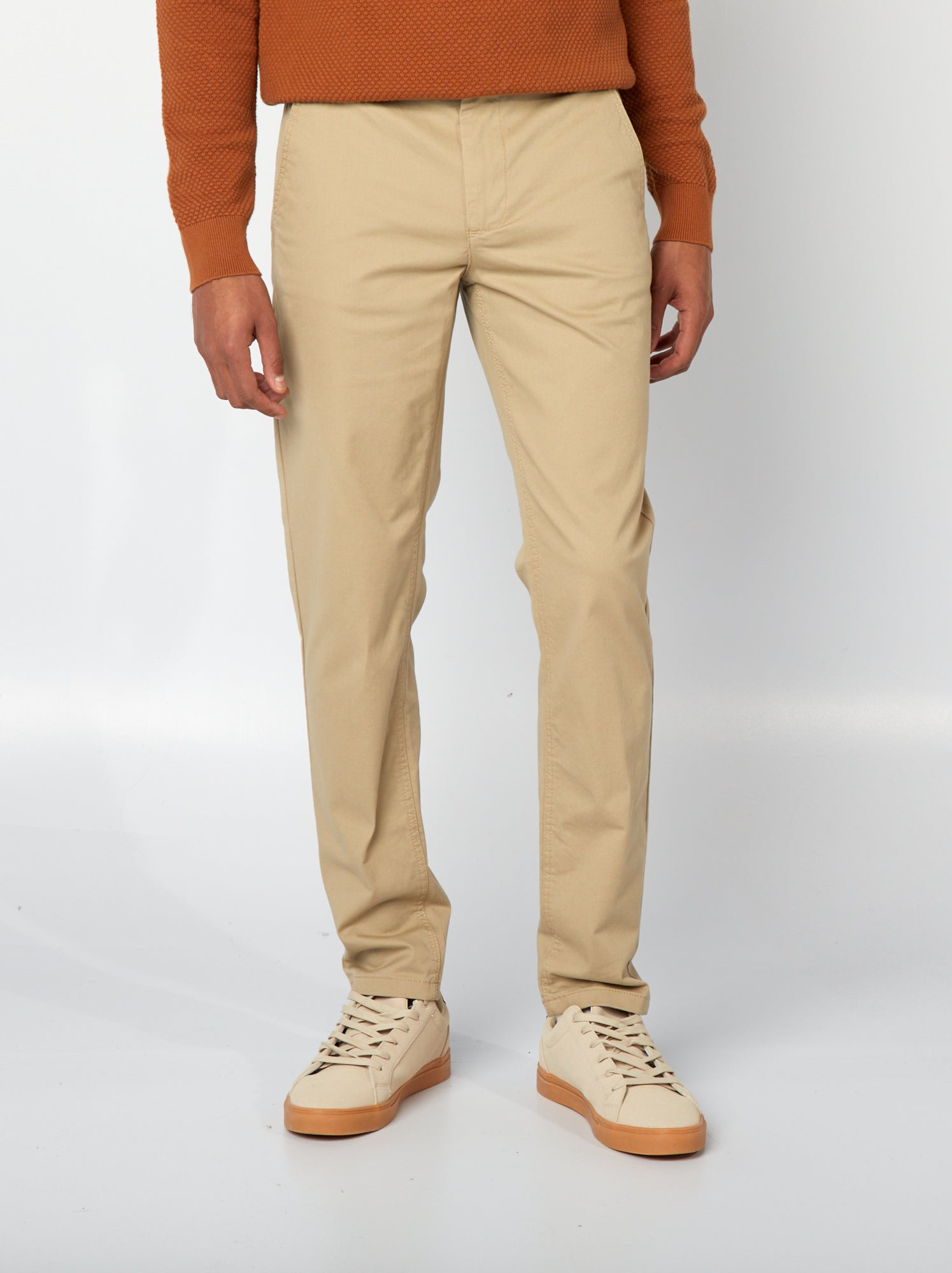 Pantalon chino slim - Beige