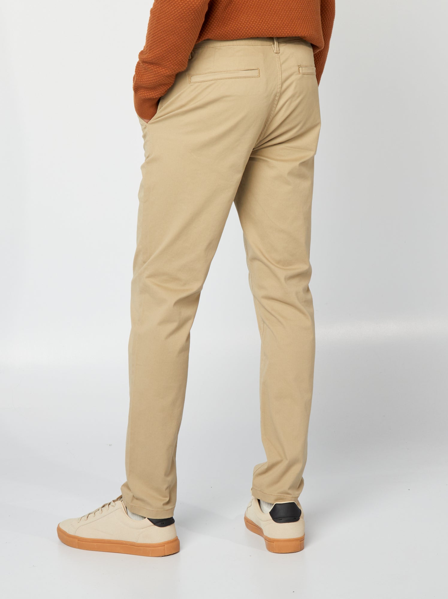 Pantalon chino slim - Beige