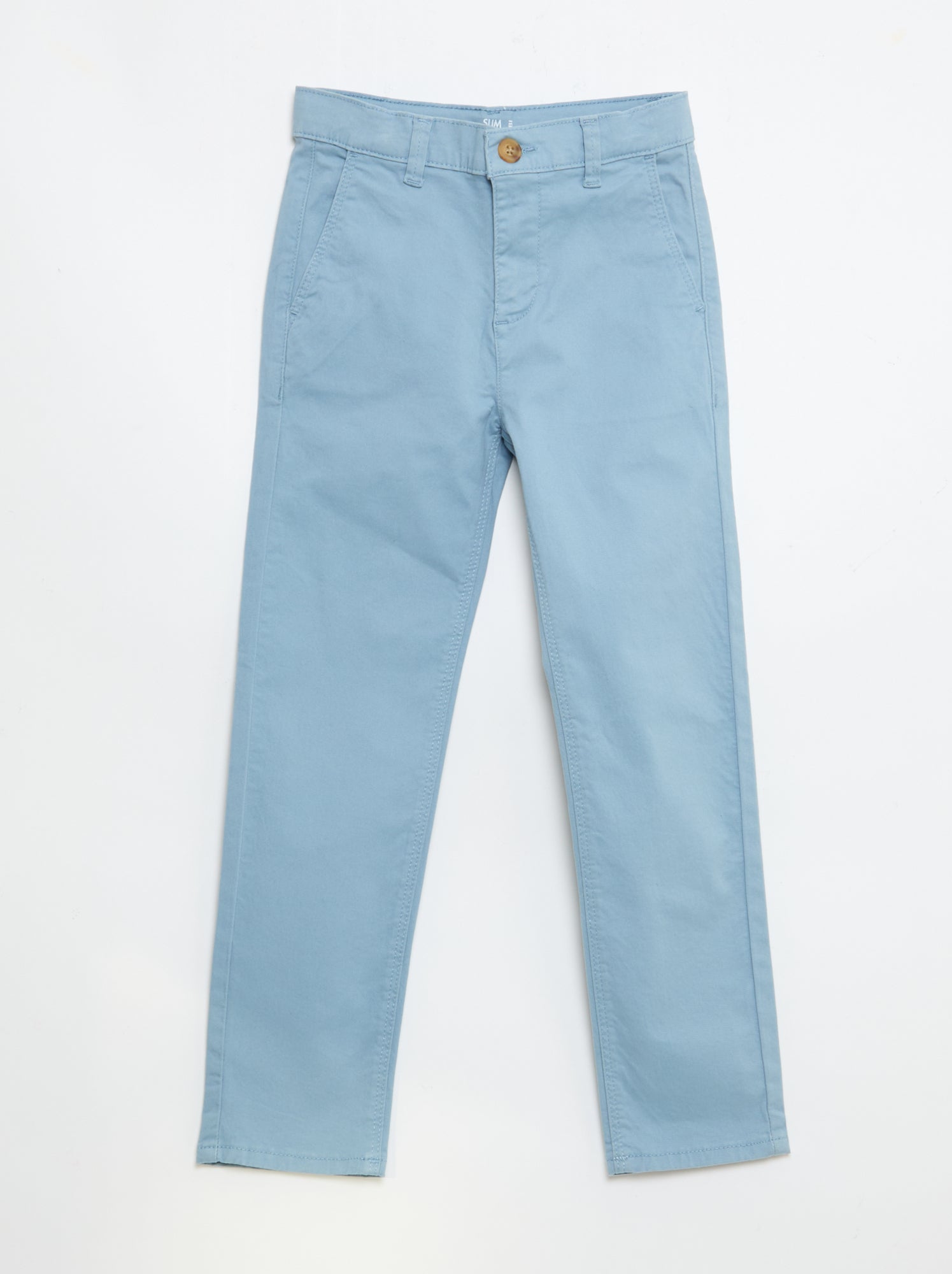Pantalon chino slim - Bleu (BTF83_22)