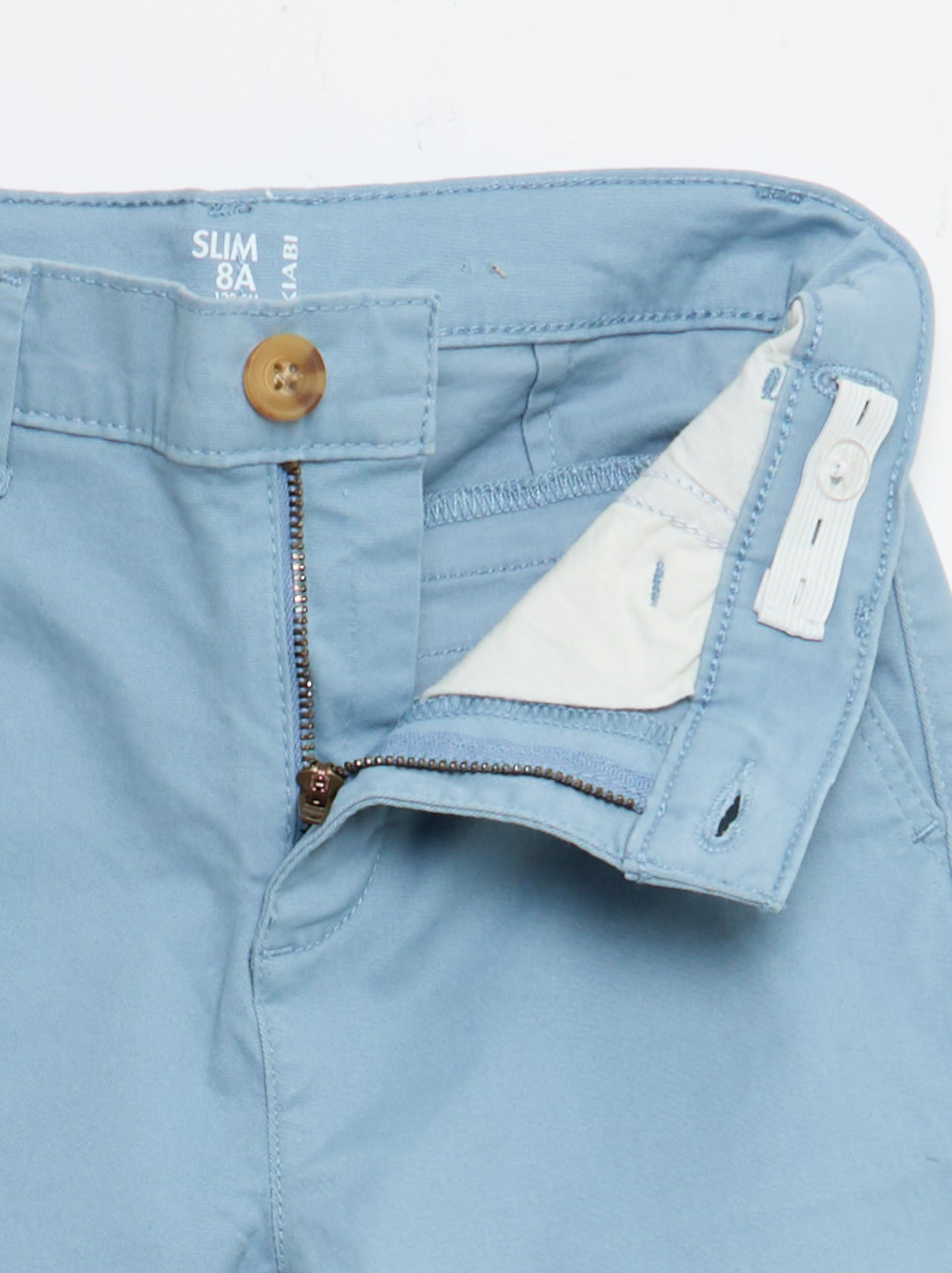 Pantalon chino slim - Bleu (BTF83_22)