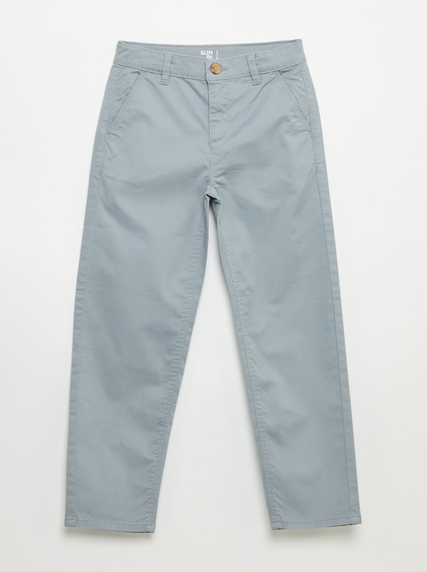 Pantalon chino slim - Bleu (BTF83_28)