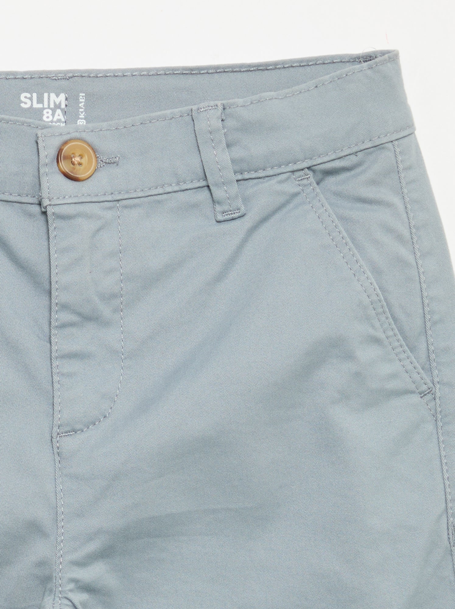 Pantalon chino slim - Bleu (BTF83_28)