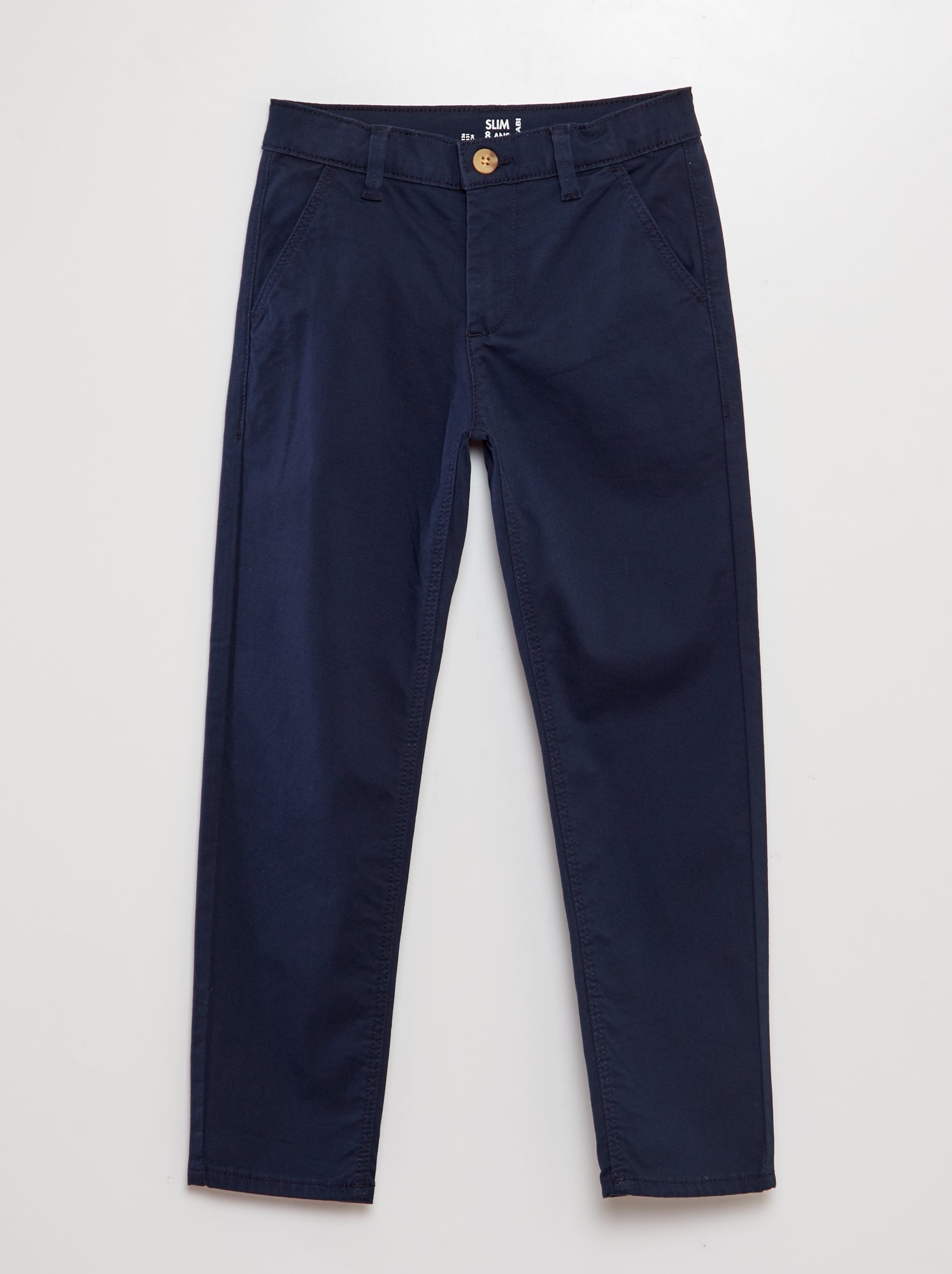 Pantalon chino slim - Bleu (BTF83_3)