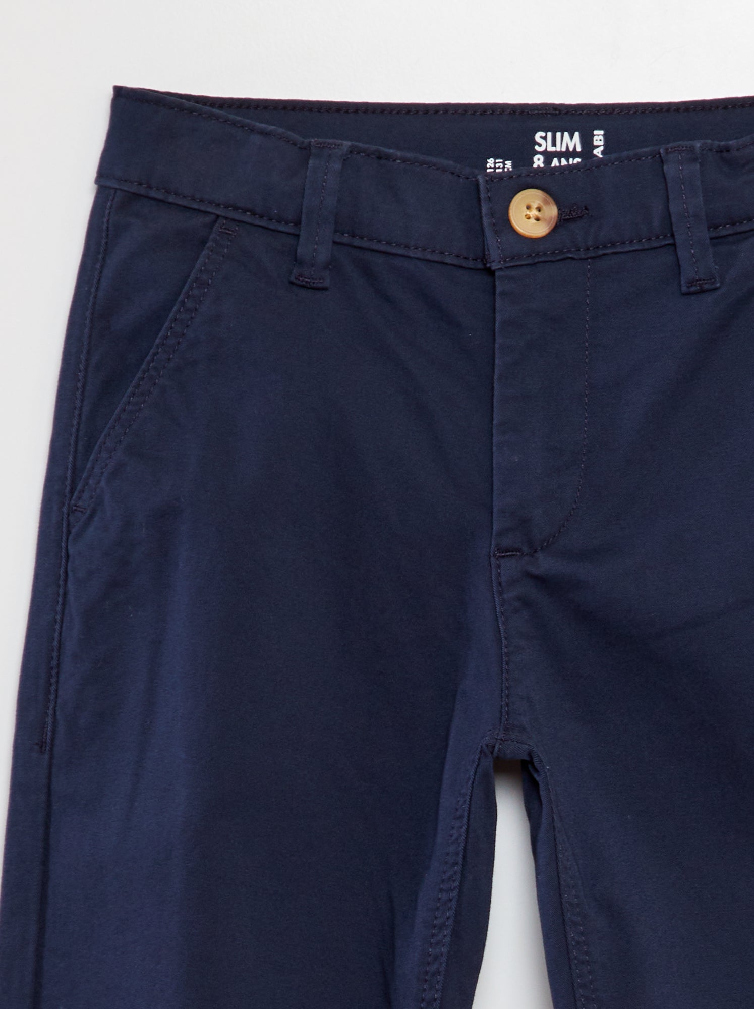 Pantalon chino slim - Bleu (BTF83_3)