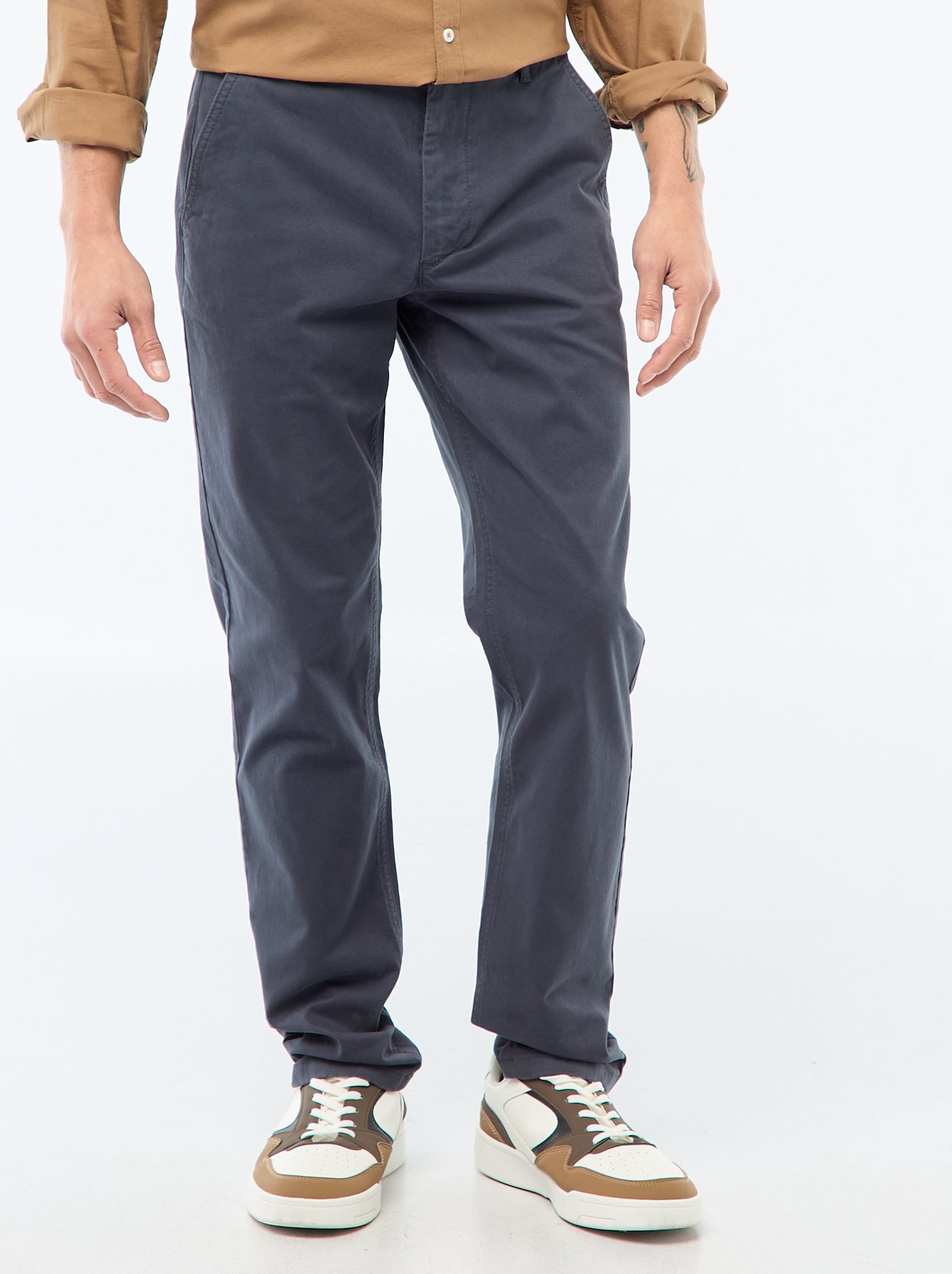 Pantalon chino slim - Bleu (VJ070_163)