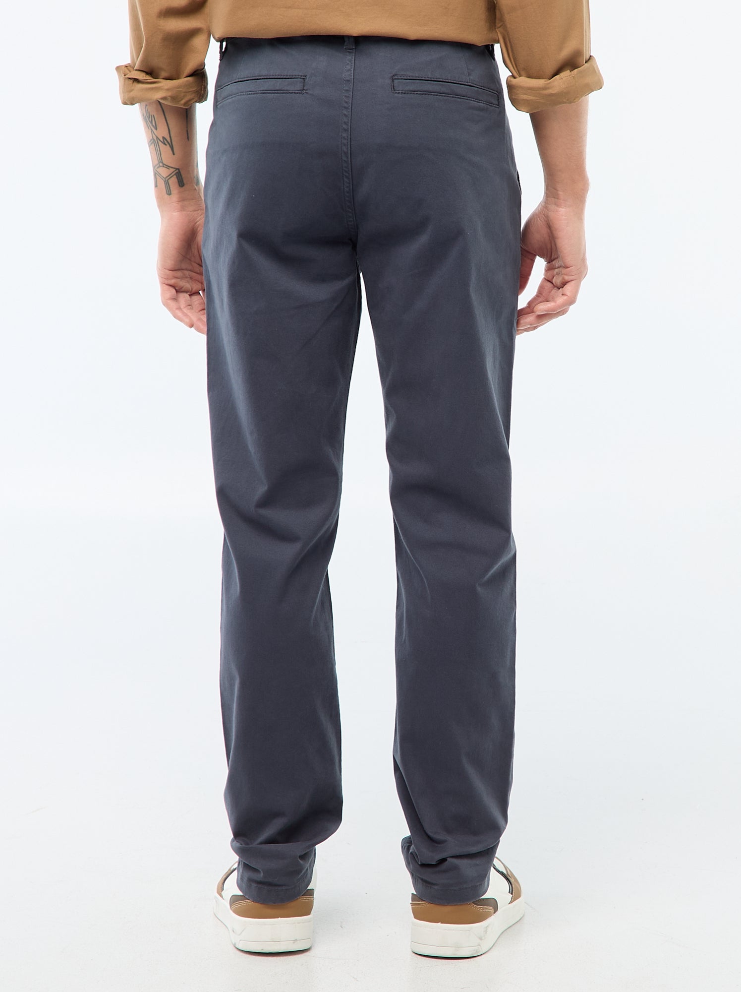 Pantalon chino slim - Bleu (VJ070_163)