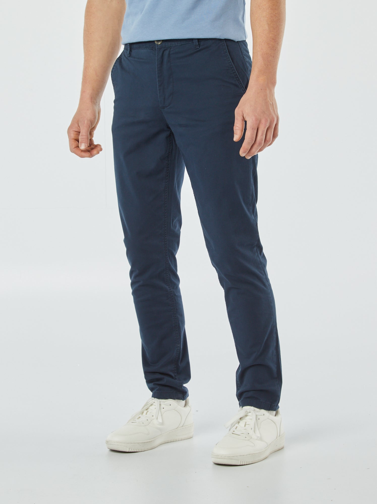 Pantalon chino slim - Bleu (VJ070_8)