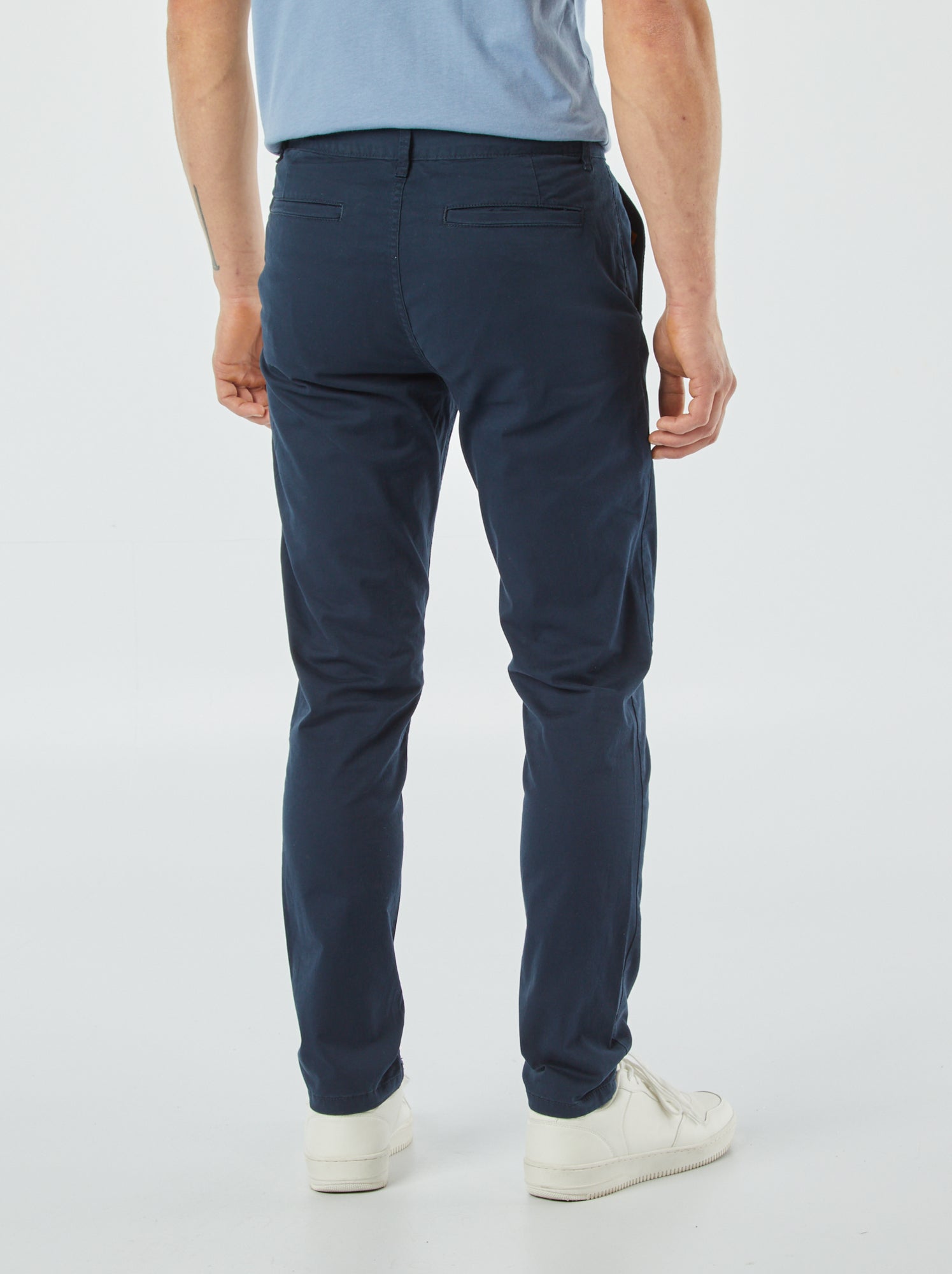 Pantalon chino slim - Bleu (VJ070_8)