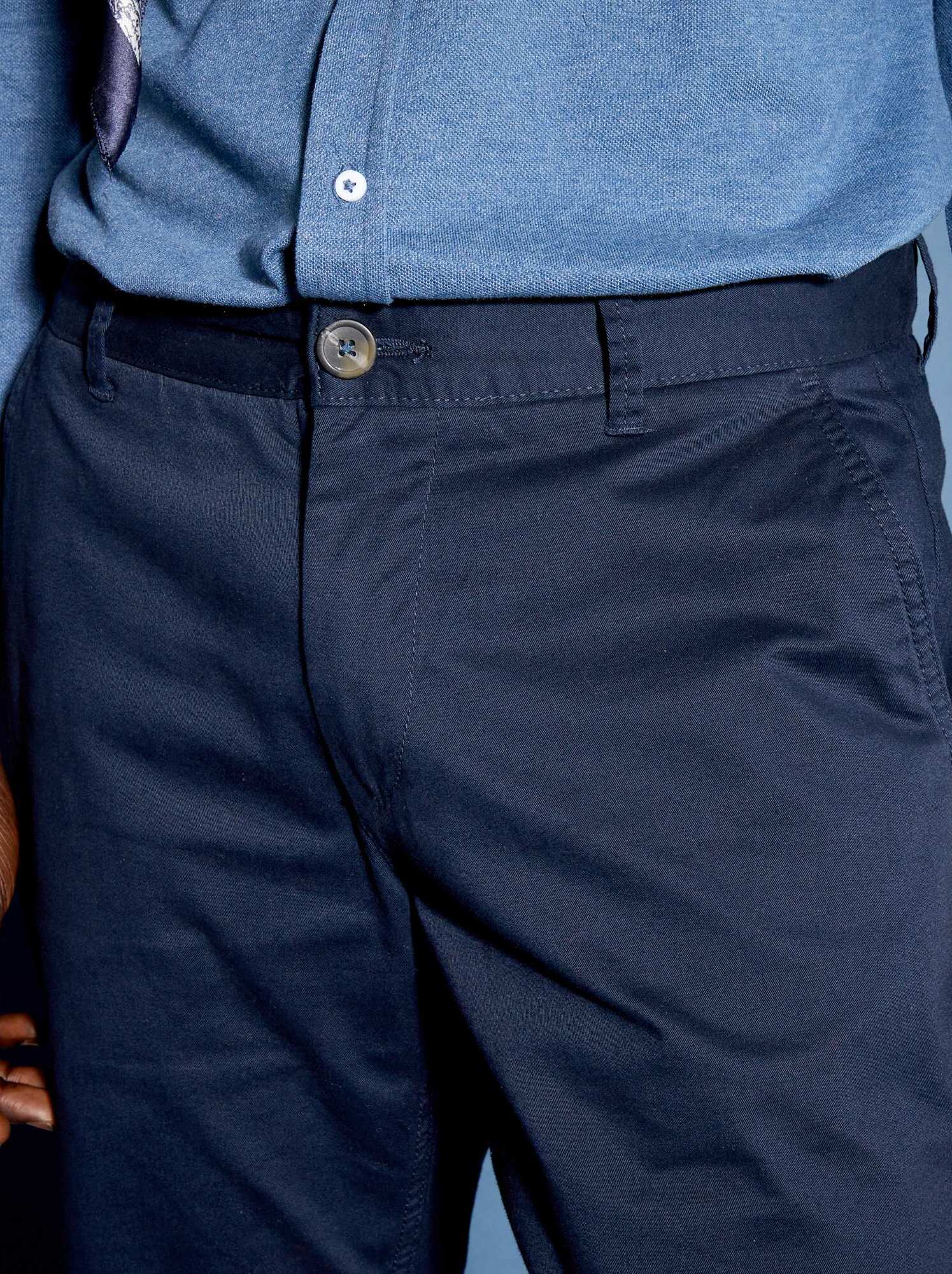 Pantalon chino slim - Bleu (VJ070_8)
