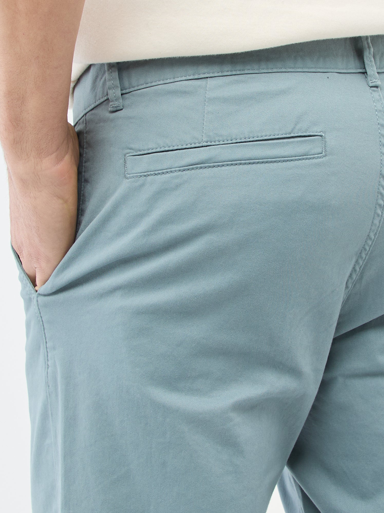 Pantalon chino slim - Bleu/vert