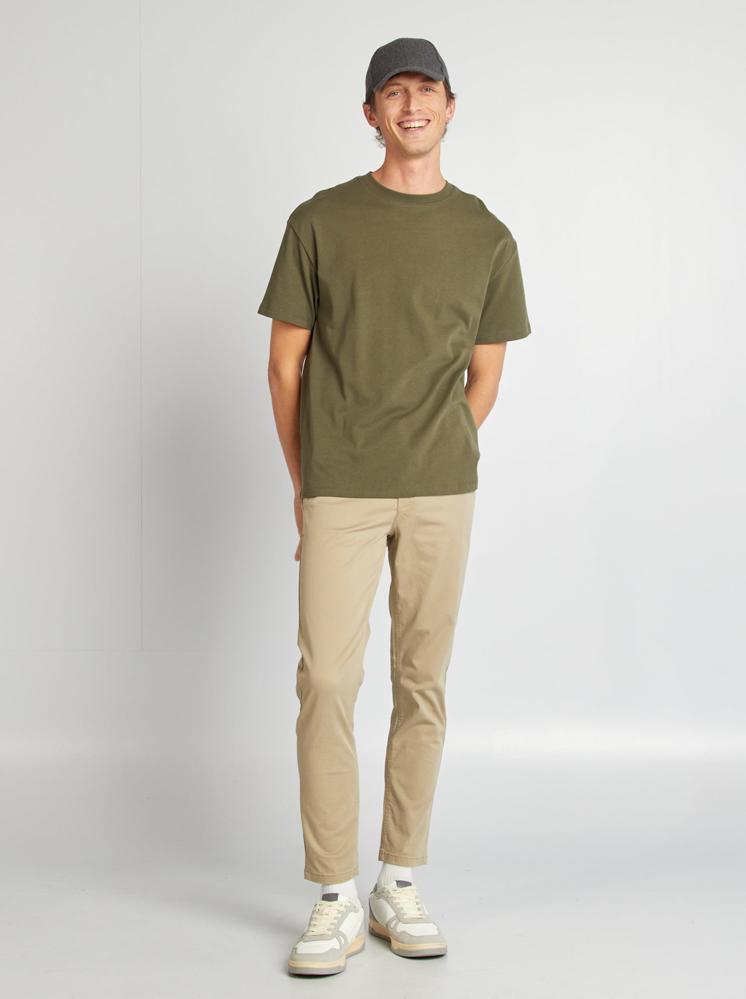 Pantalon chino slim L30 - Beige