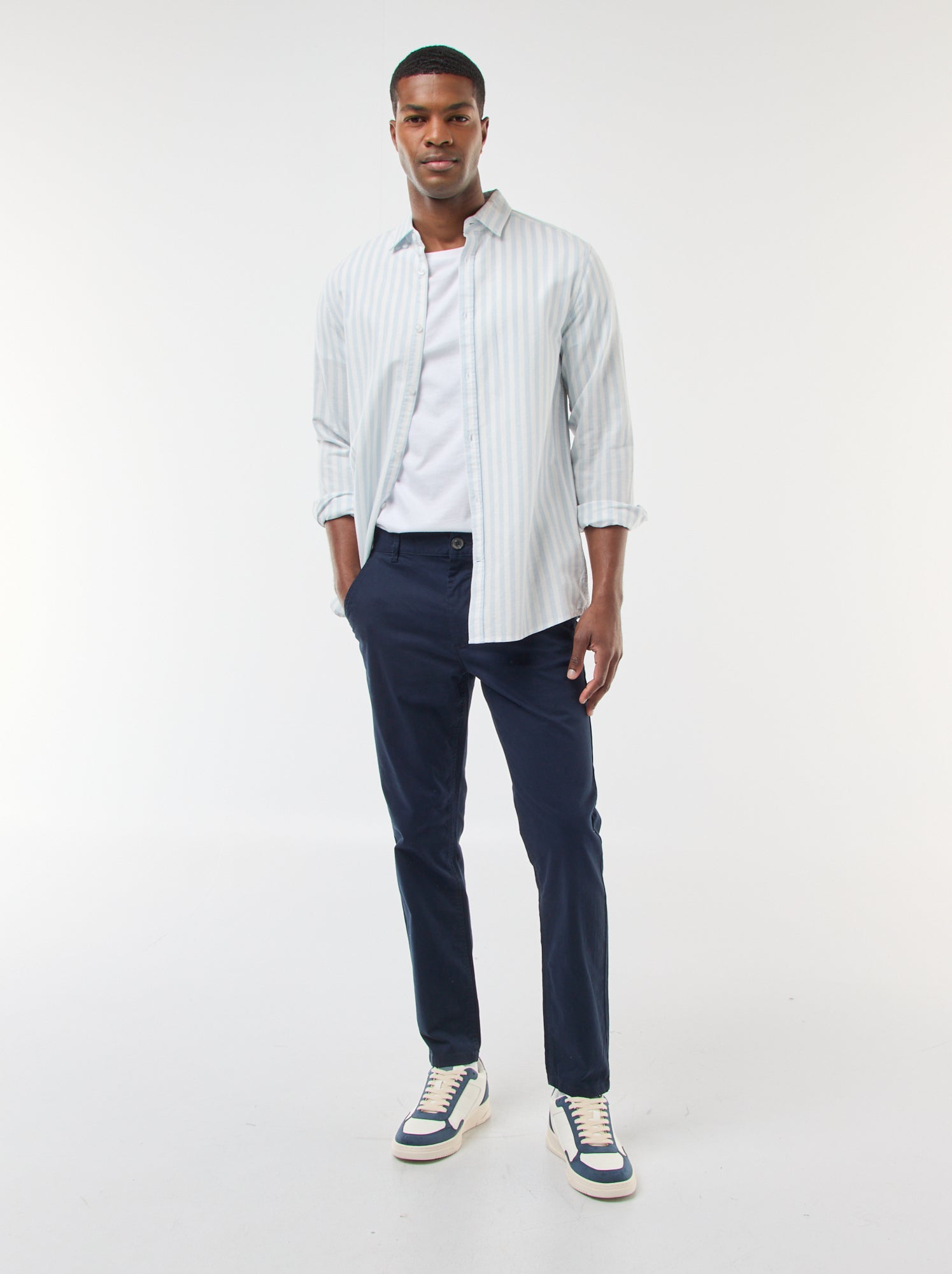 Pantalon chino slim L30 - Bleu marine