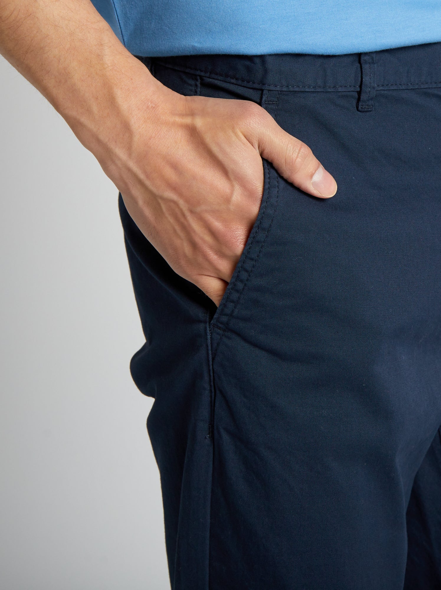 Pantalon chino slim L30 - Bleu marine