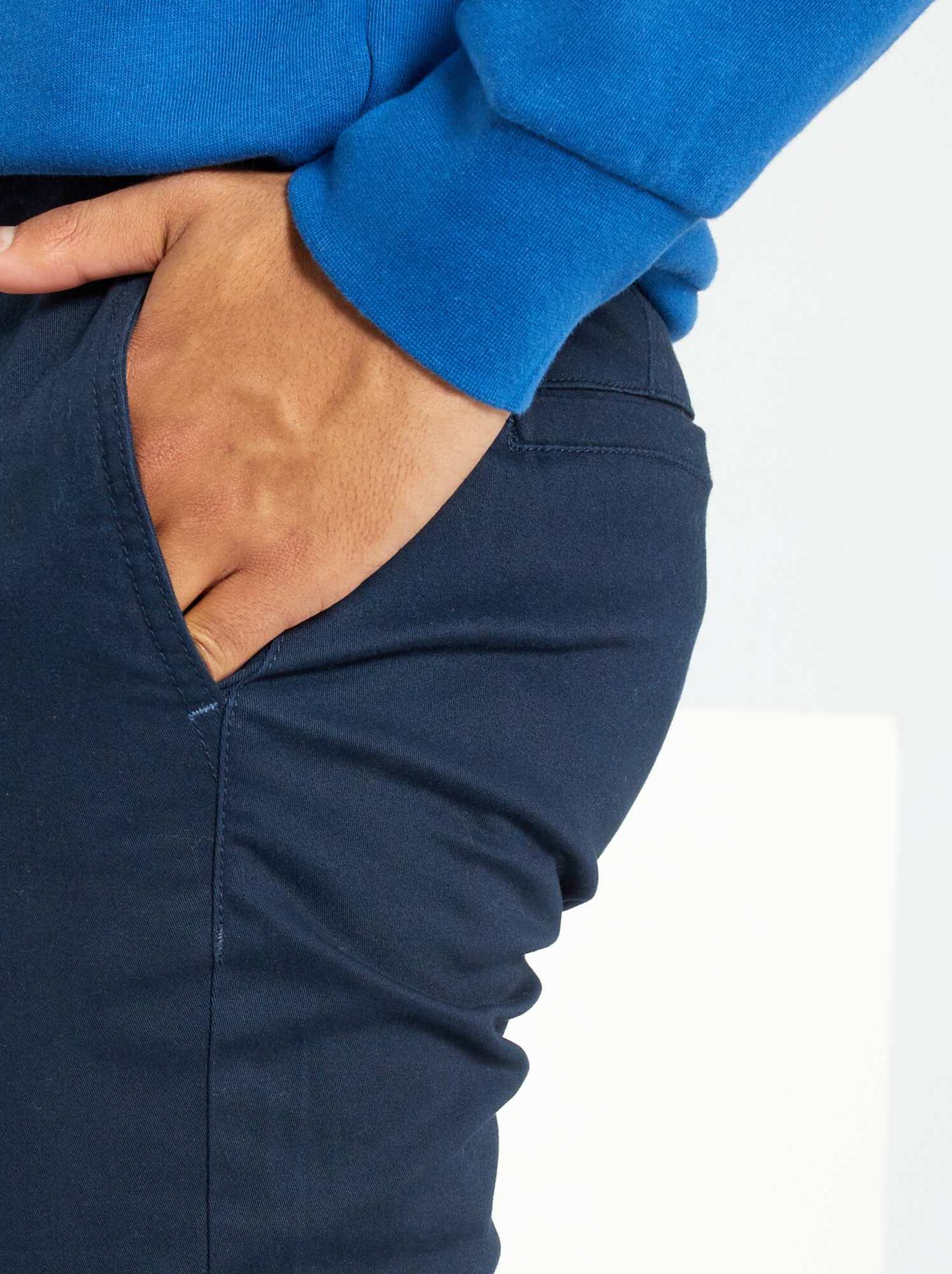 Pantalon chino slim L30 - Bleu marine