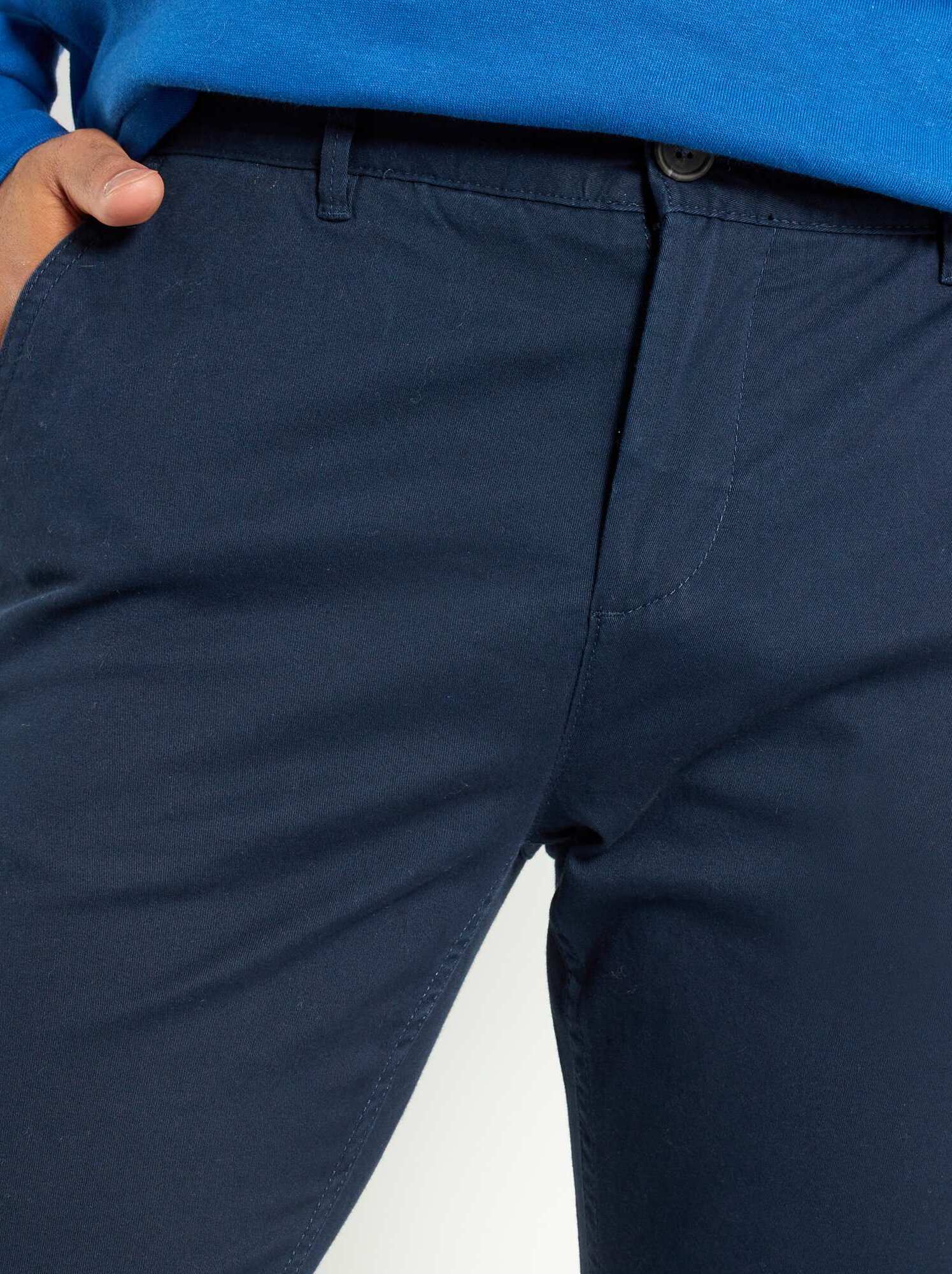 Pantalon chino slim L30 - Bleu marine