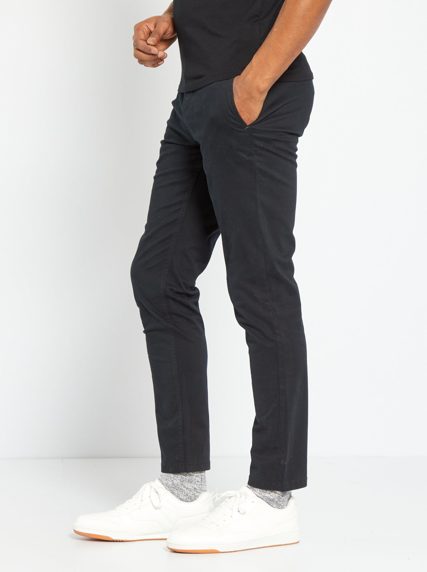 Pantalon chino slim L30 - noir