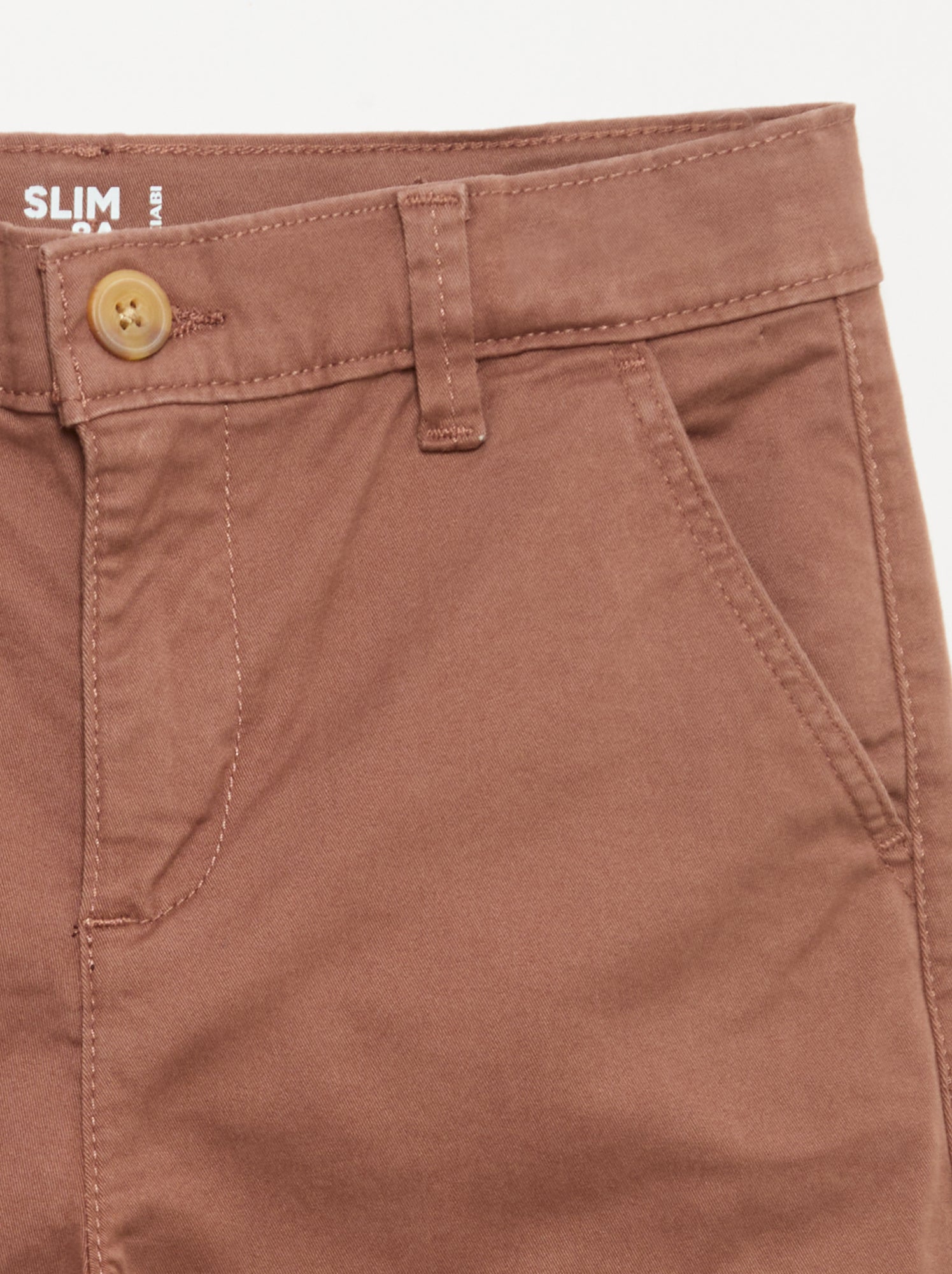 Pantalon chino slim - Marron