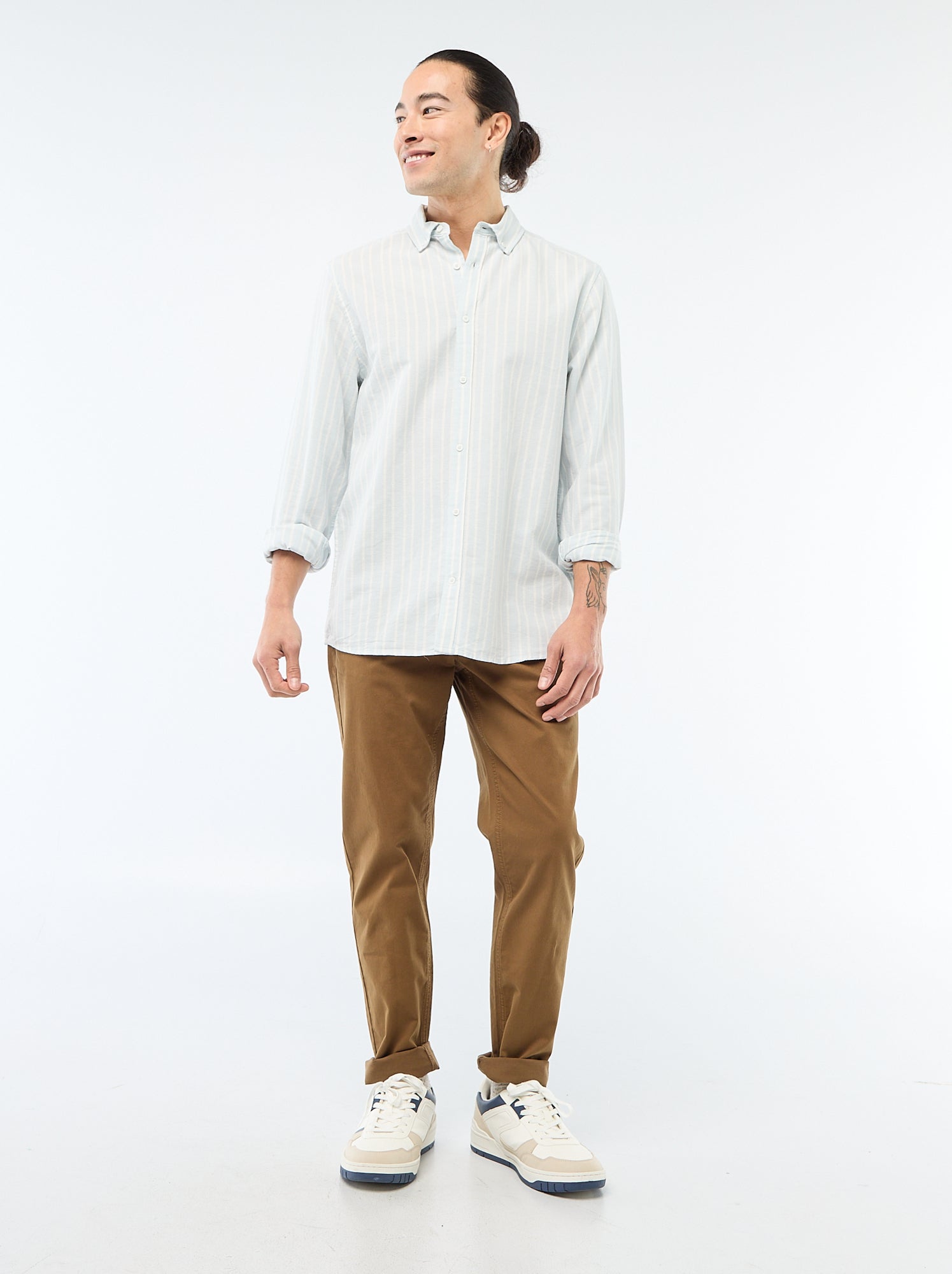 Pantalon chino slim - Marron (VJ070_164)