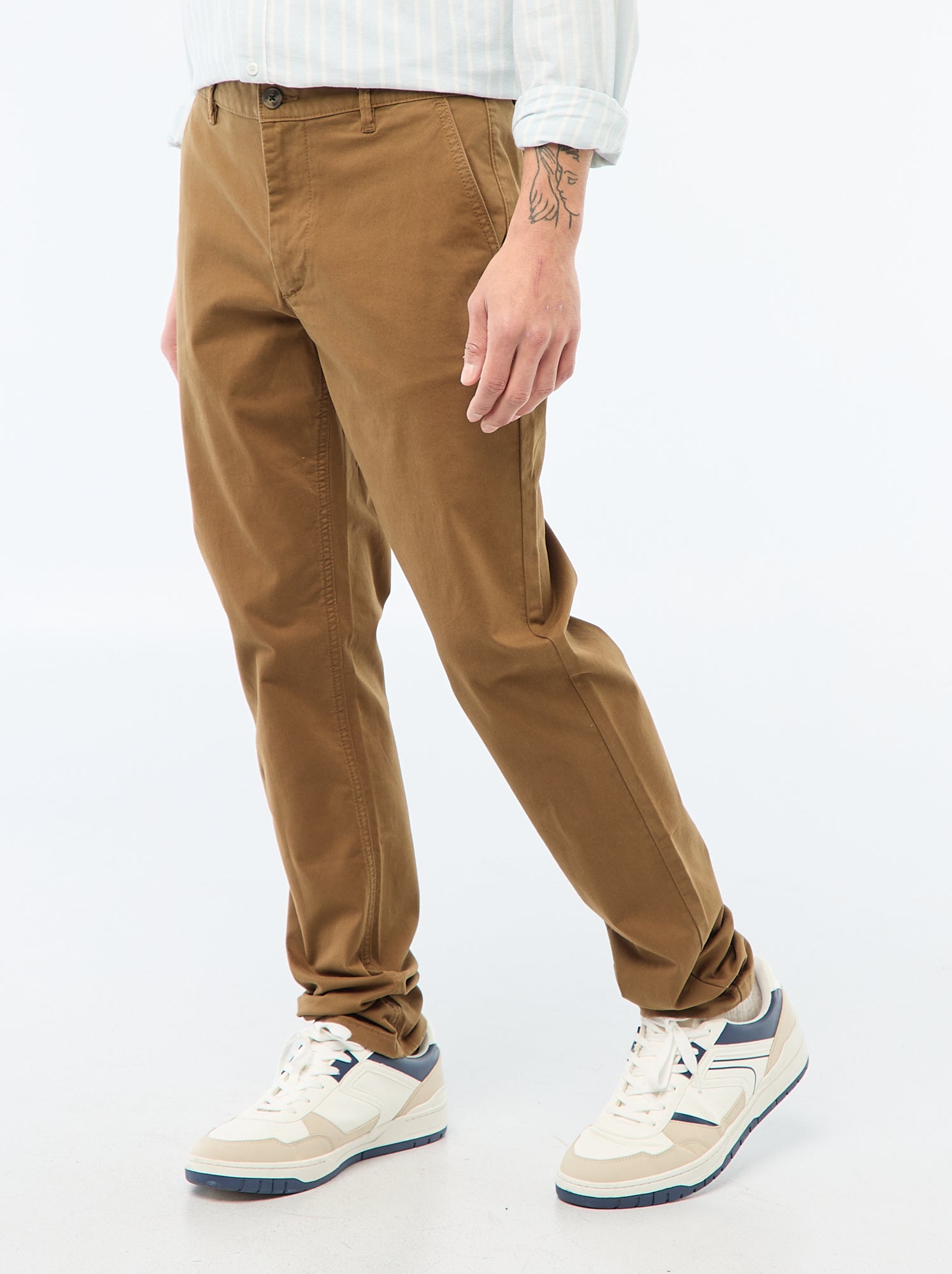 Pantalon chino slim - Marron (VJ070_164)