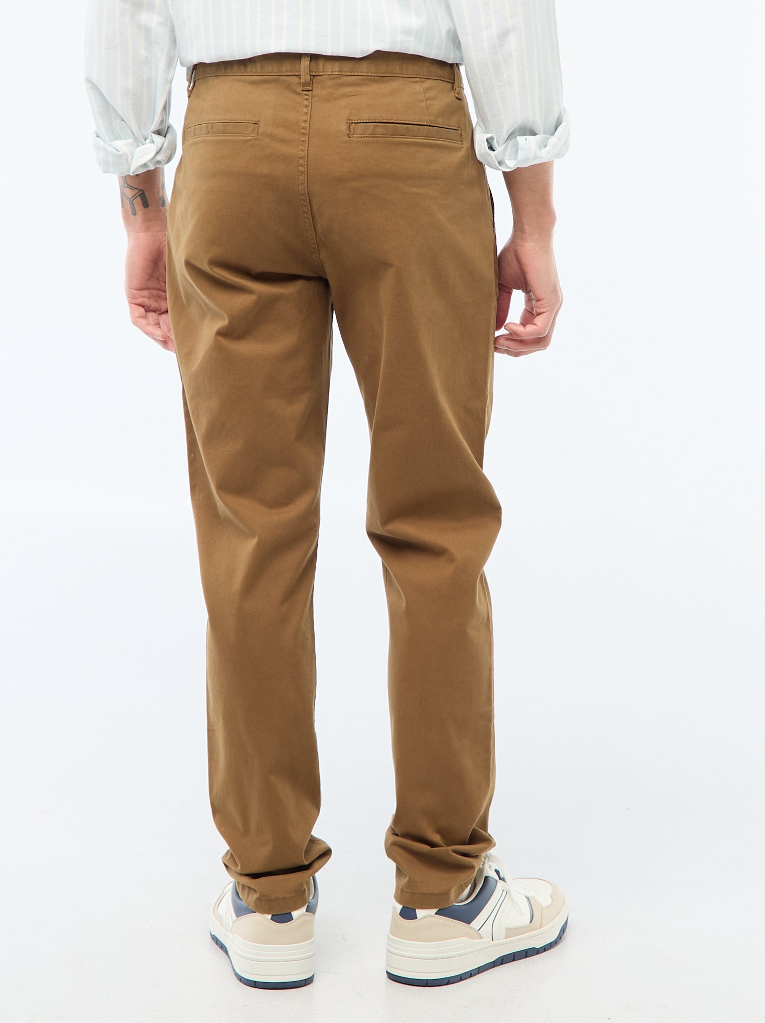 Pantalon chino slim - Marron (VJ070_164)