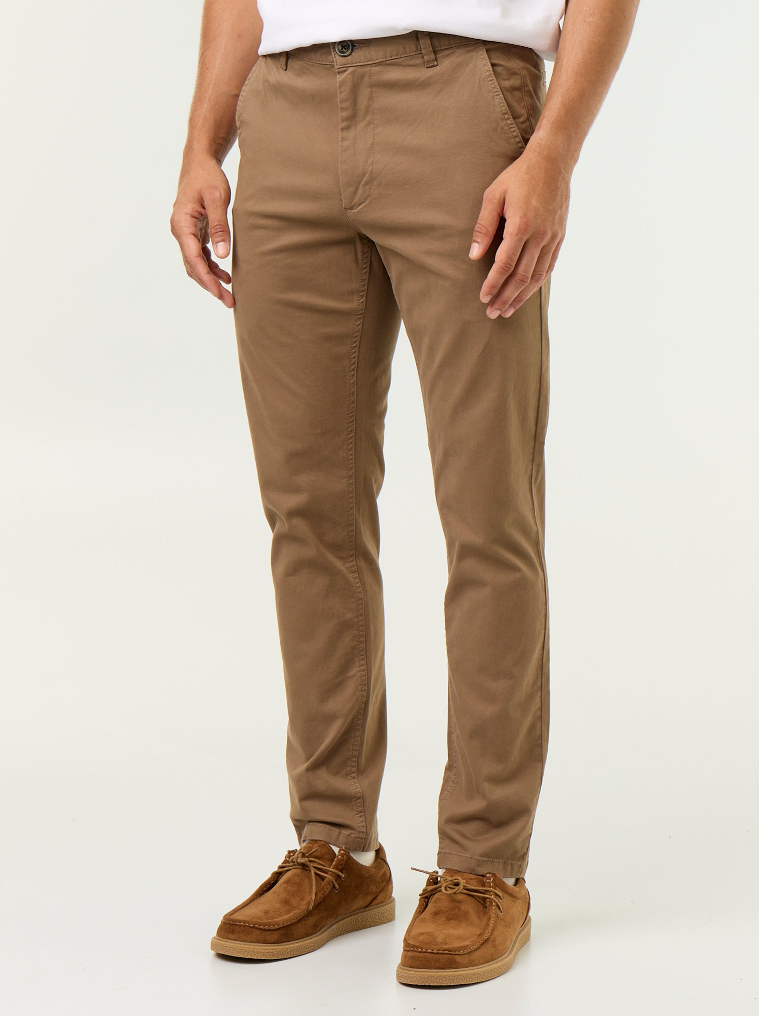 Pantalon chino slim - Marron (VJ070_169)