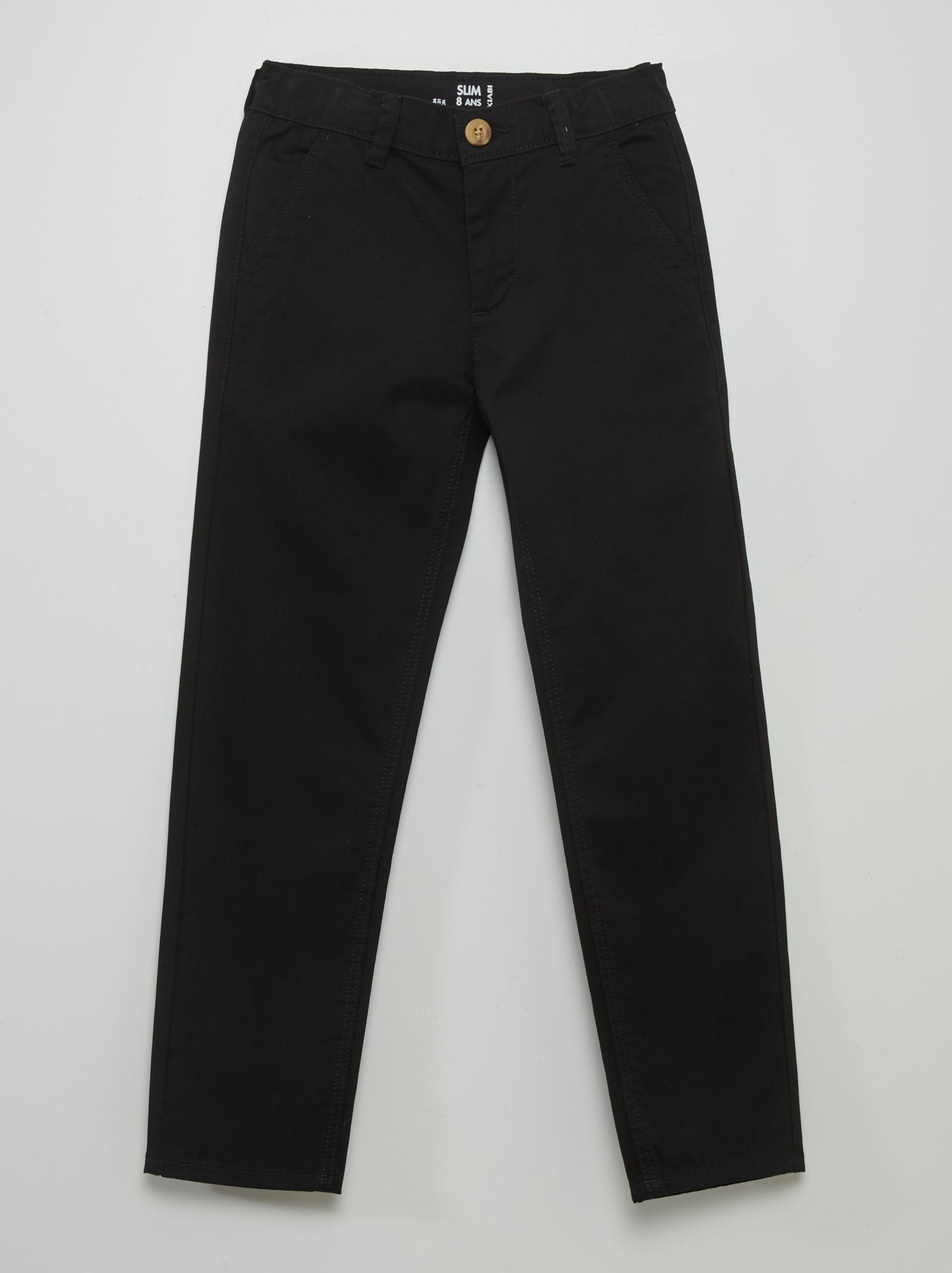 Pantalon chino slim - Noir