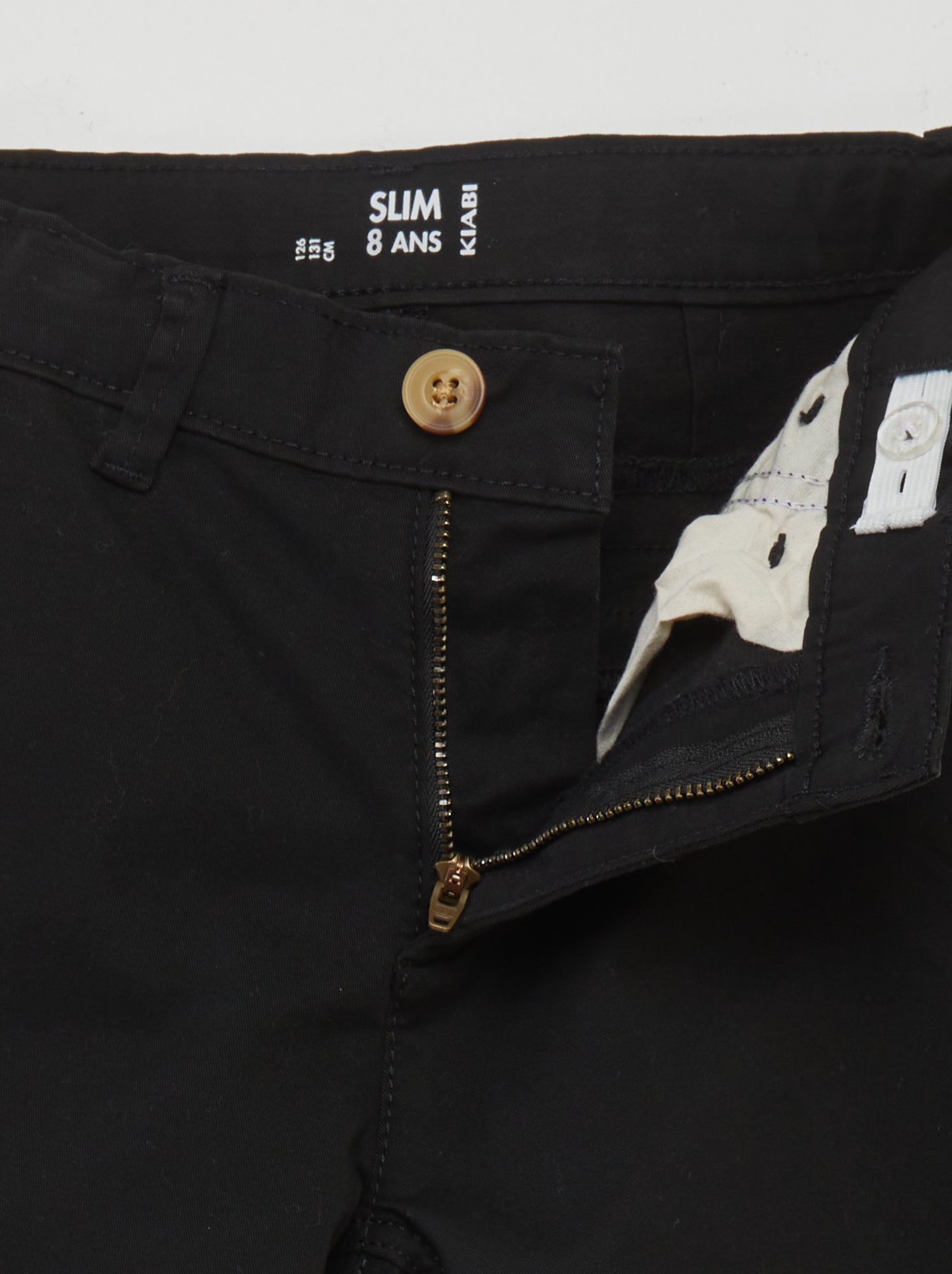 Pantalon chino slim - Noir