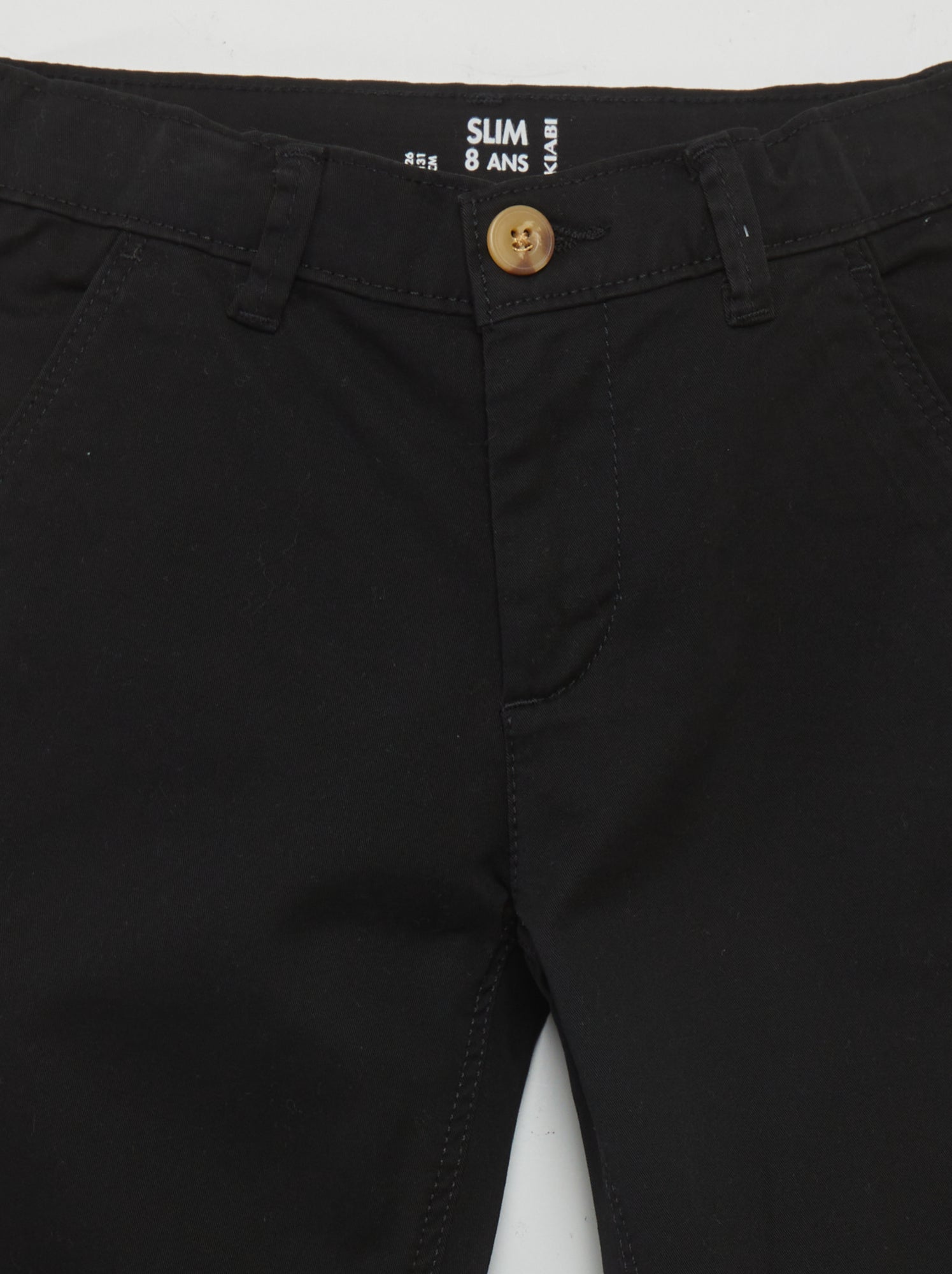 Pantalon chino slim - Noir