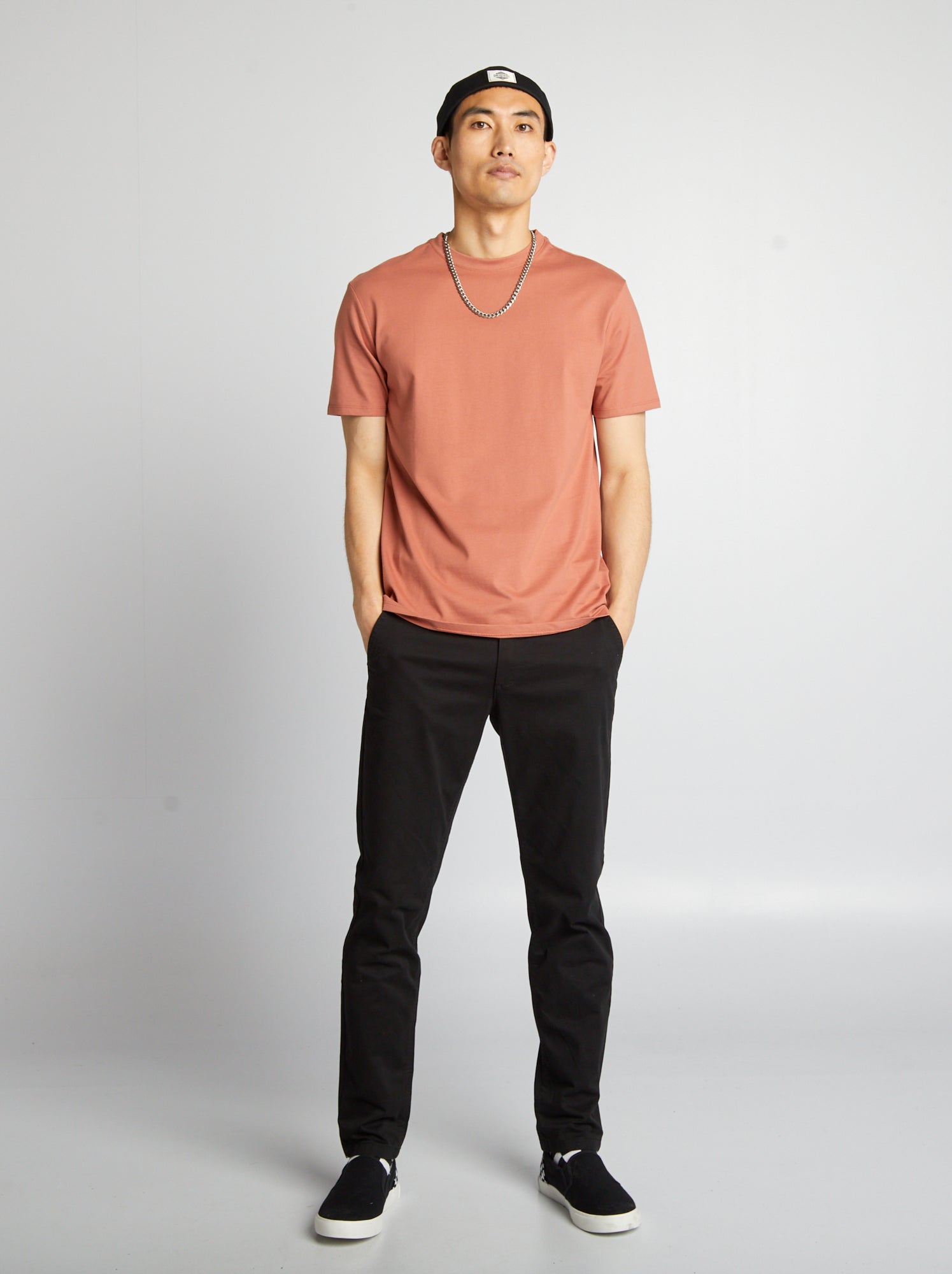 Pantalon chino slim - Noir
