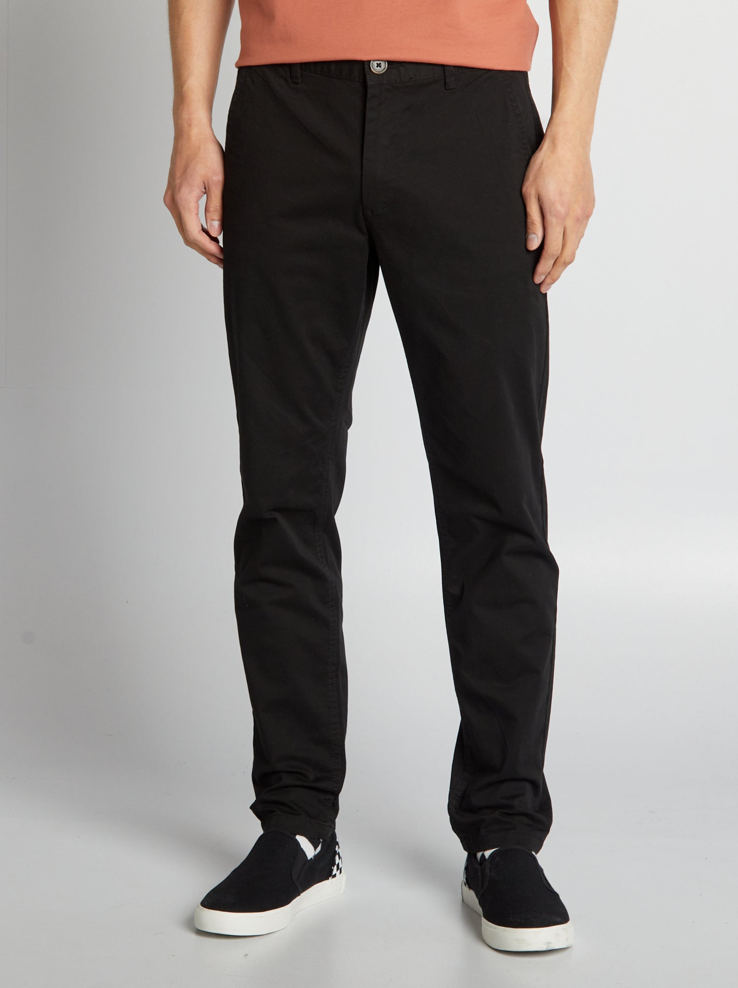 Pantalon chino slim - Noir