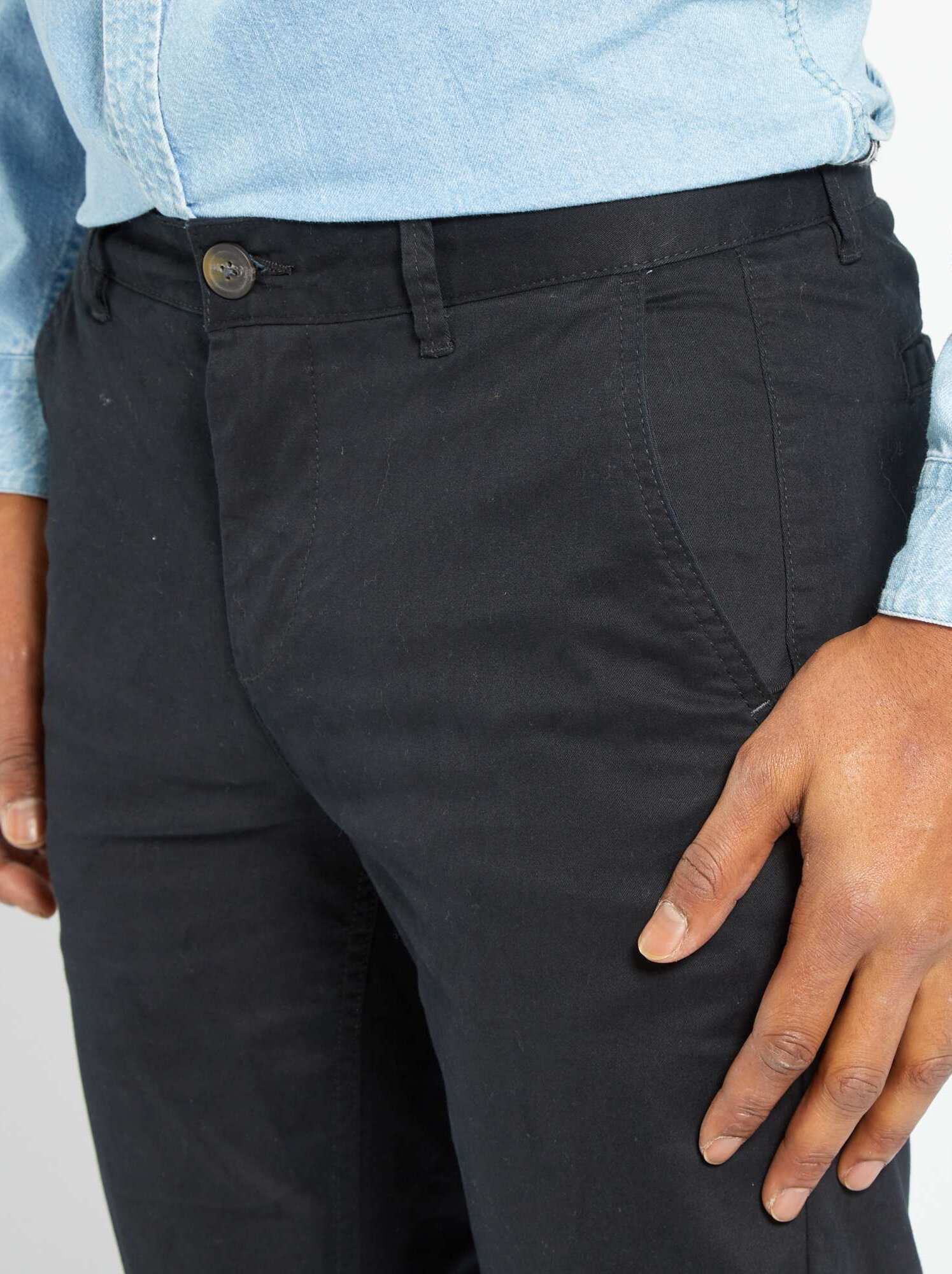 Pantalon chino slim - Noir