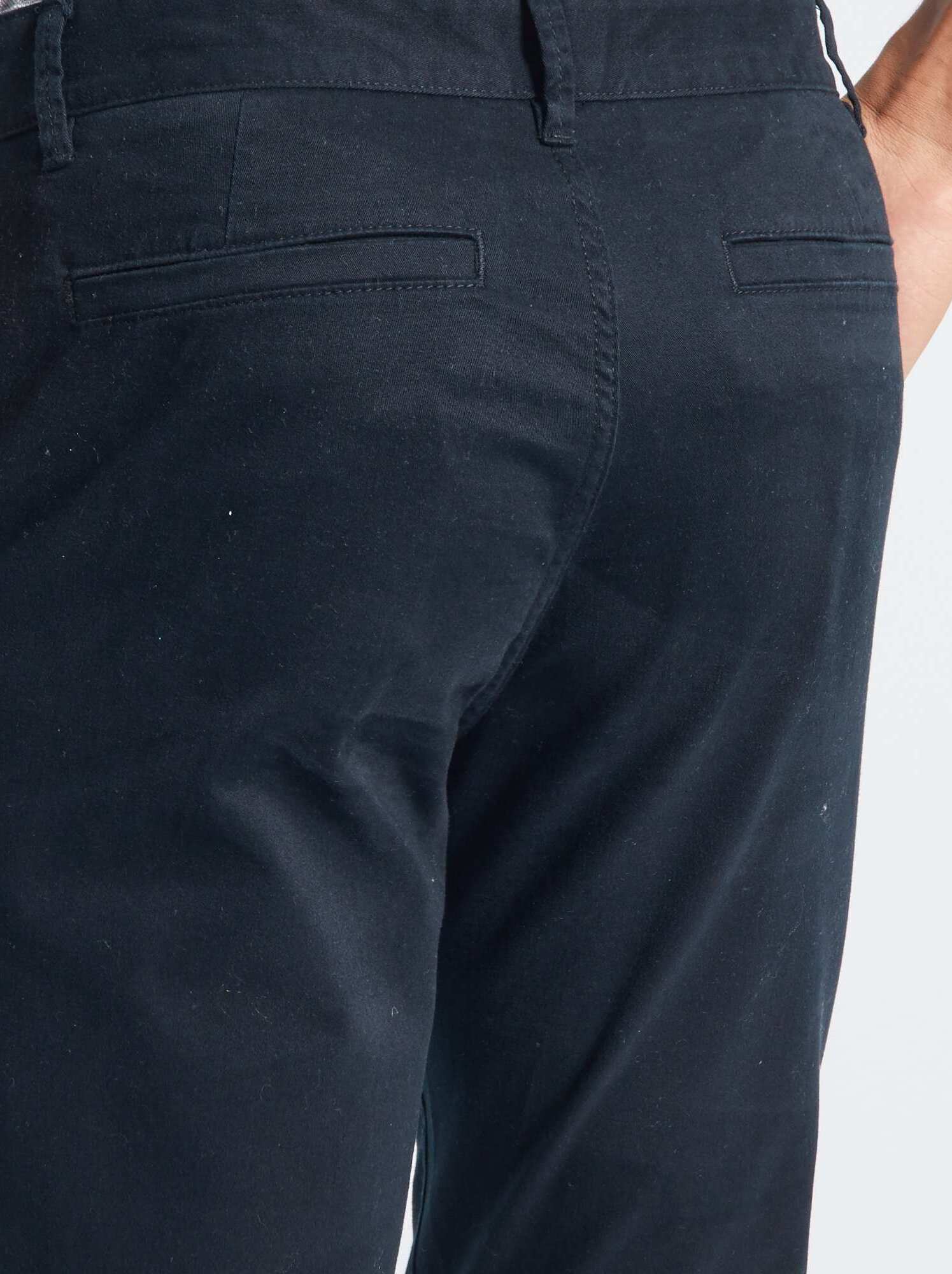 Pantalon chino slim - Noir