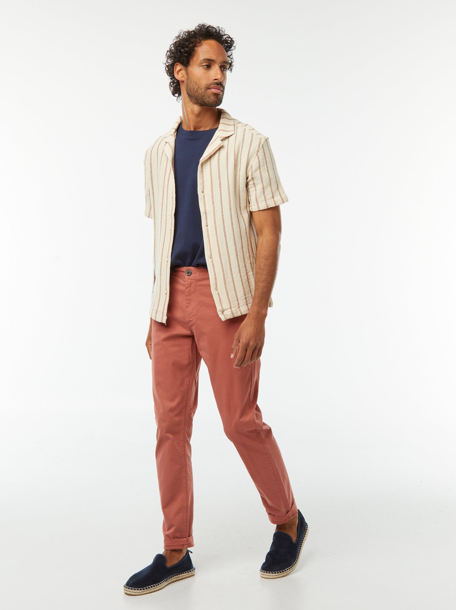 Pantalon chino slim - Rose